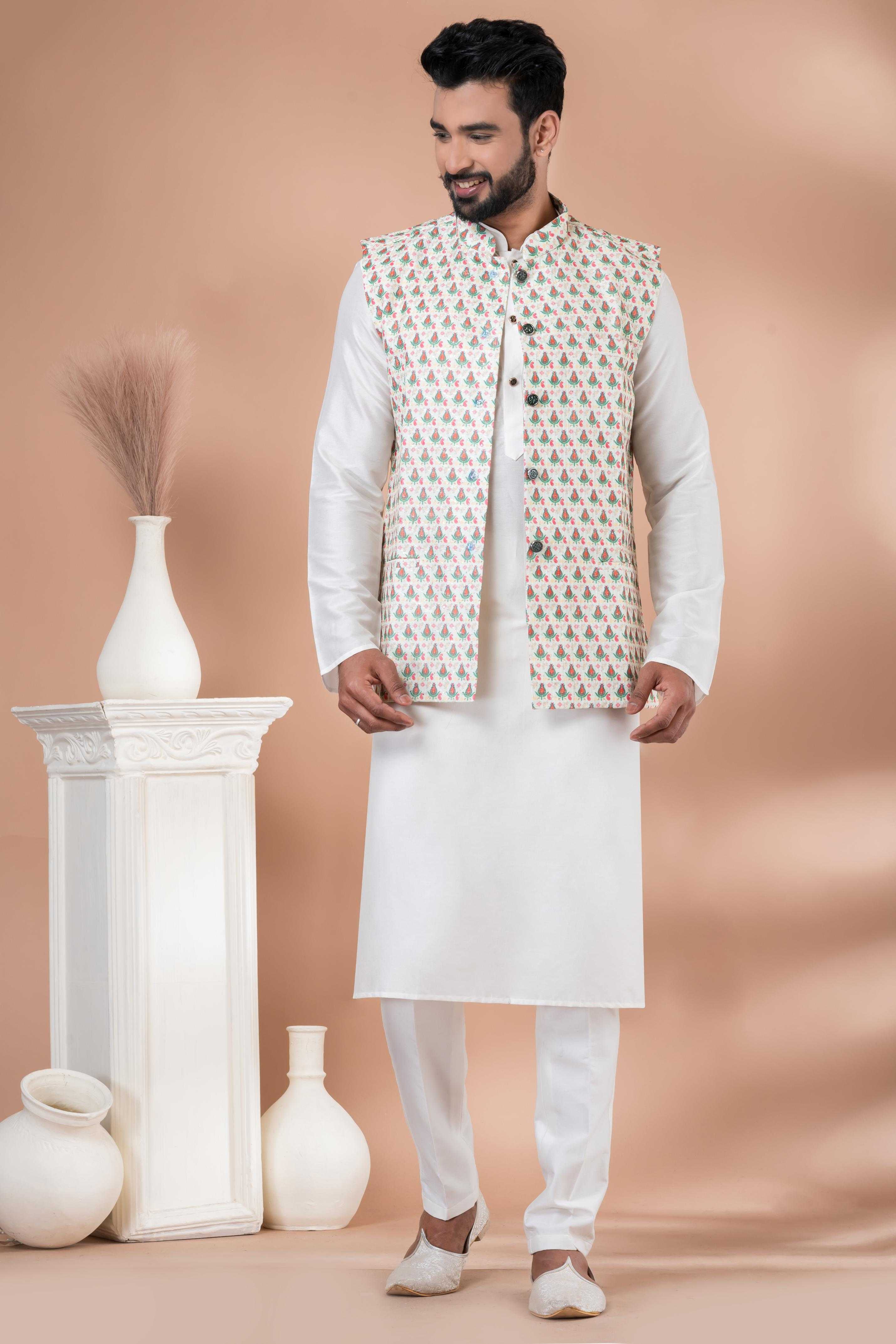 Ynf Viscose RIN223 2353C Mens Wear Festive Collections Wholesale Nehru Jacket Onam Collections Modi Jackets Manufacturer