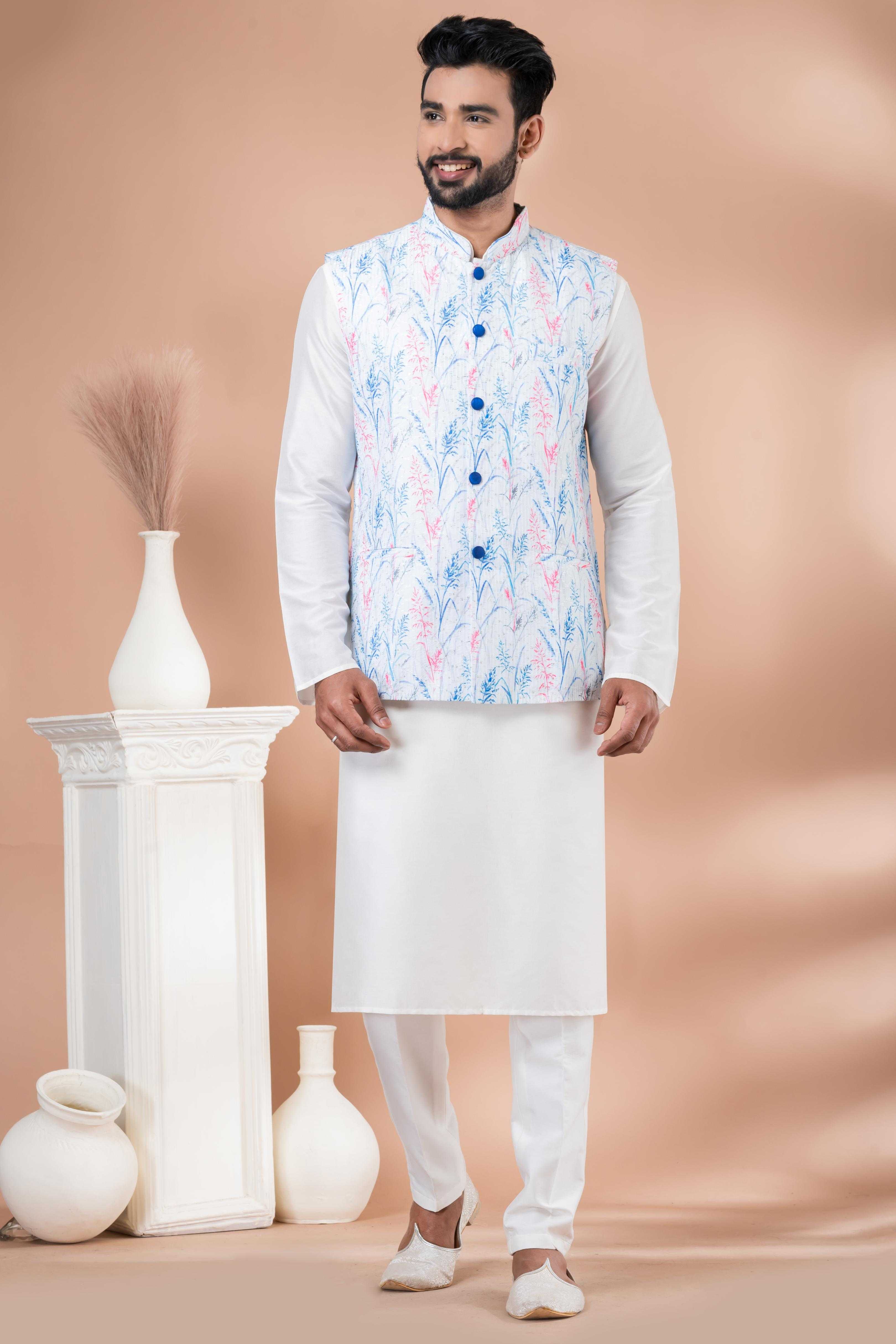 Ynf Viscose RIN223 2355A Mens Wear Festive Collections Wholesale Nehru Jacket Onam Collections Modi Jackets Manufacturer