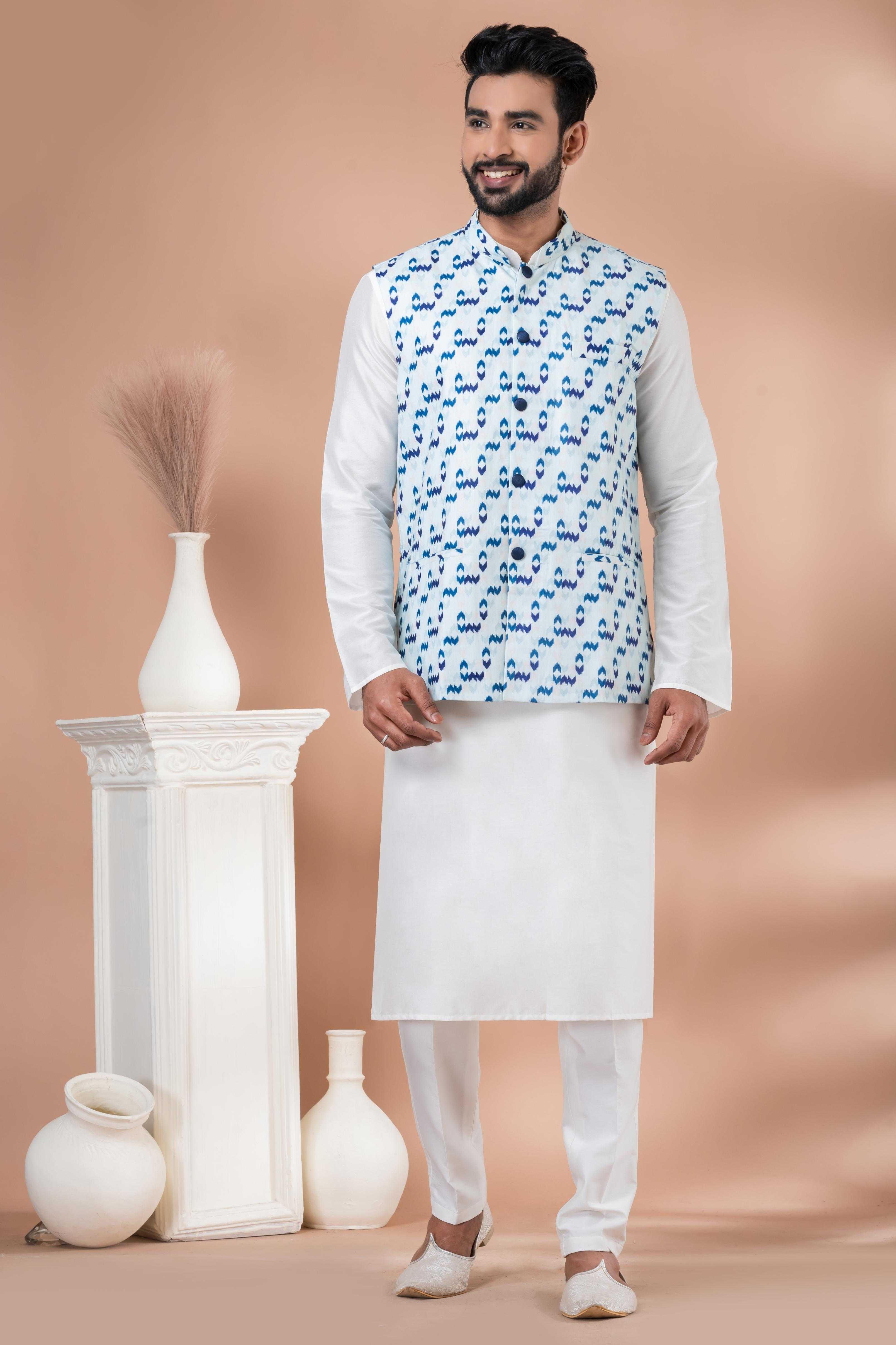 Ynf Viscose RIN223 2357C Mens Wear Festive Collections Wholesale Nehru Jacket Onam Collections Modi Jackets Manufacturer