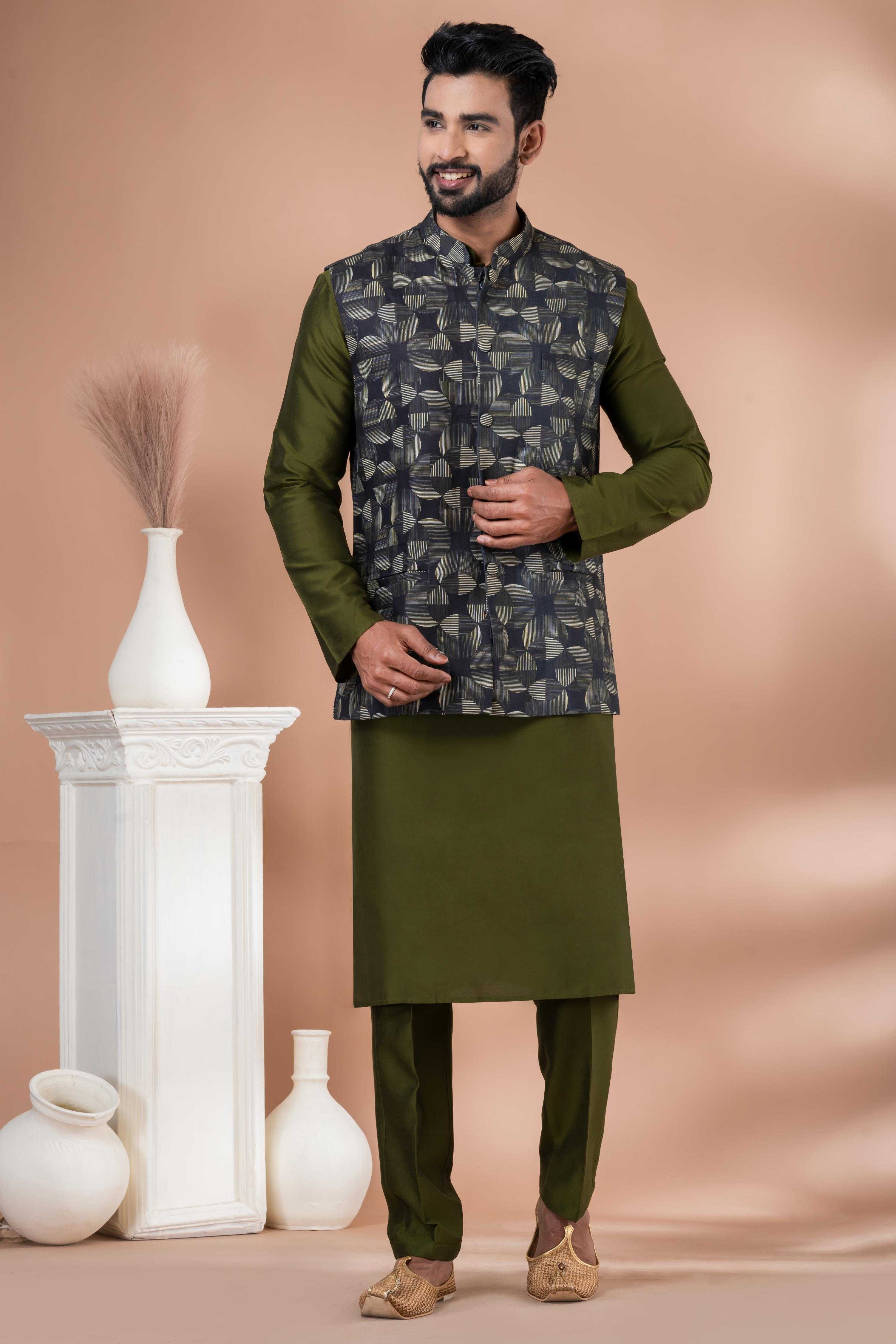 Ynf Viscose RIN223 2358C Mens Wear Wholesale Nehru Jacket Festive & Wedding Coats Modi Jackets Manufacturer