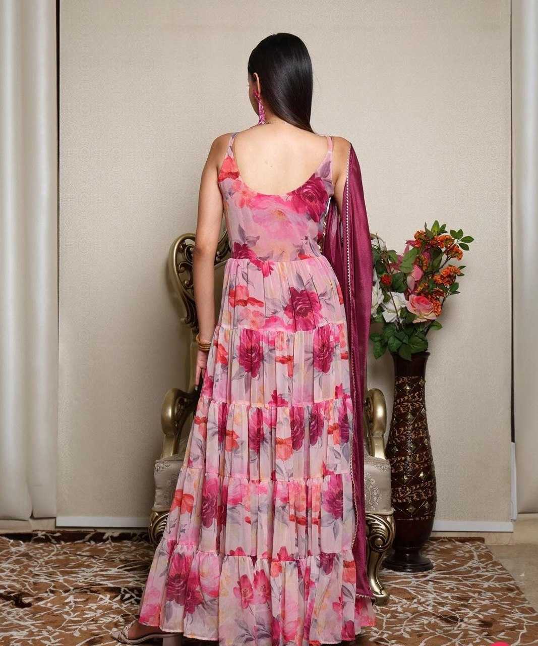 Ynf Georgette KESH154 224 Gowns Wholesale Printed Gowns Anarkali Gown Long Gowns Manufacturer