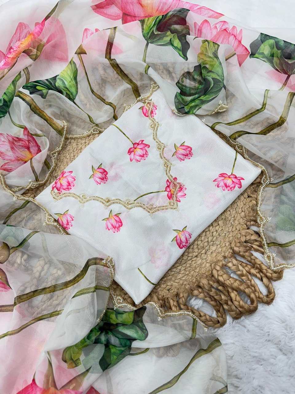 YNF ORGANZA KESH162 VRT85 SAREES WHOLESALE READY TO WEAR ORGANZA PRINTED PRE DRAPED HAND WORK WHITE CUT WORK SAREES MANUFACTURER