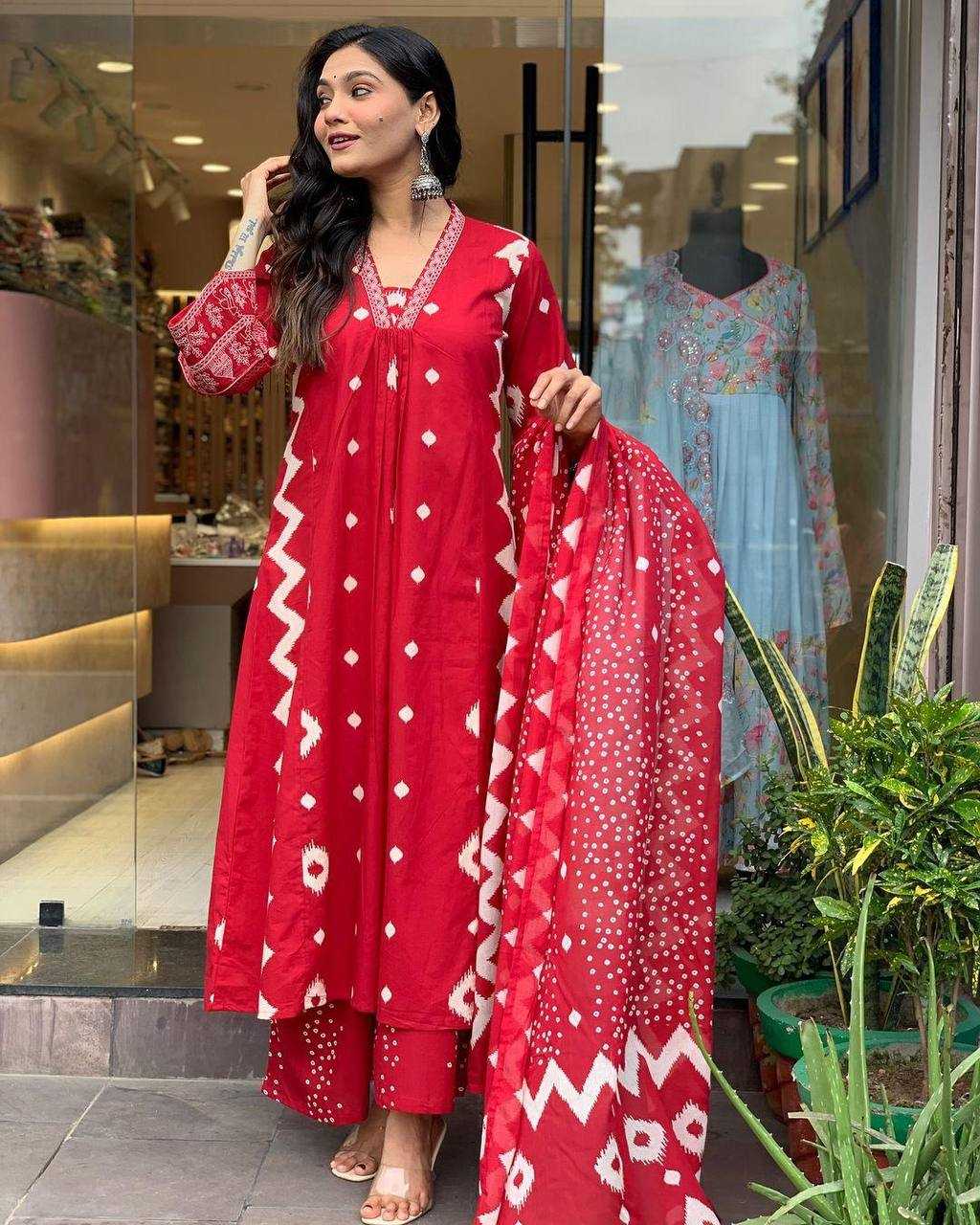 YNF COTTON KESH211 LDY100 SUITS & DRESSES WHOLESALE COTTON ANARKALI LADIES SUIT MANUFACTURER