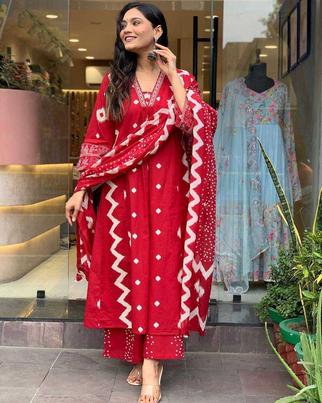YNF COTTON KESH211 LDY100 SUITS & DRESSES WHOLESALE COTTON ANARKALI LADIES SUIT MANUFACTURER
