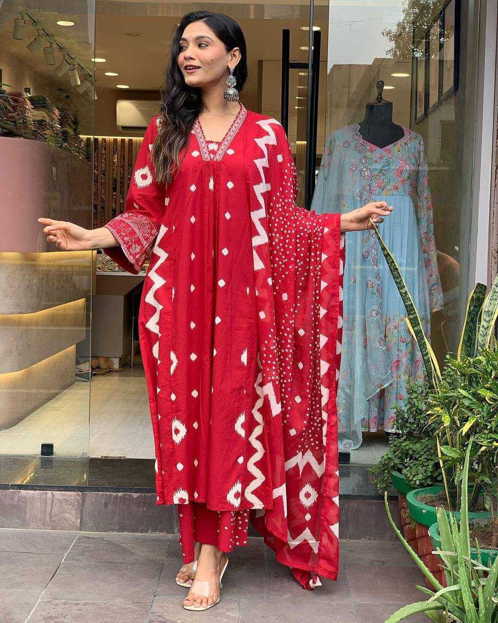 YNF COTTON KESH211 LDY100 SUITS & DRESSES WHOLESALE COTTON ANARKALI LADIES SUIT MANUFACTURER