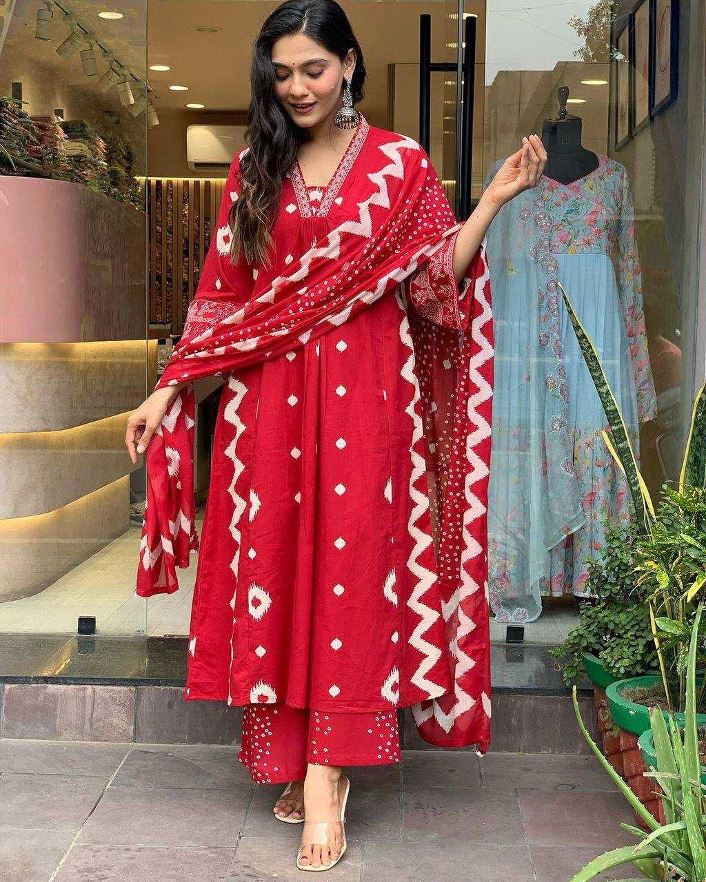 YNF COTTON KESH211 LDY100 SUITS & DRESSES WHOLESALE COTTON ANARKALI LADIES SUIT MANUFACTURER