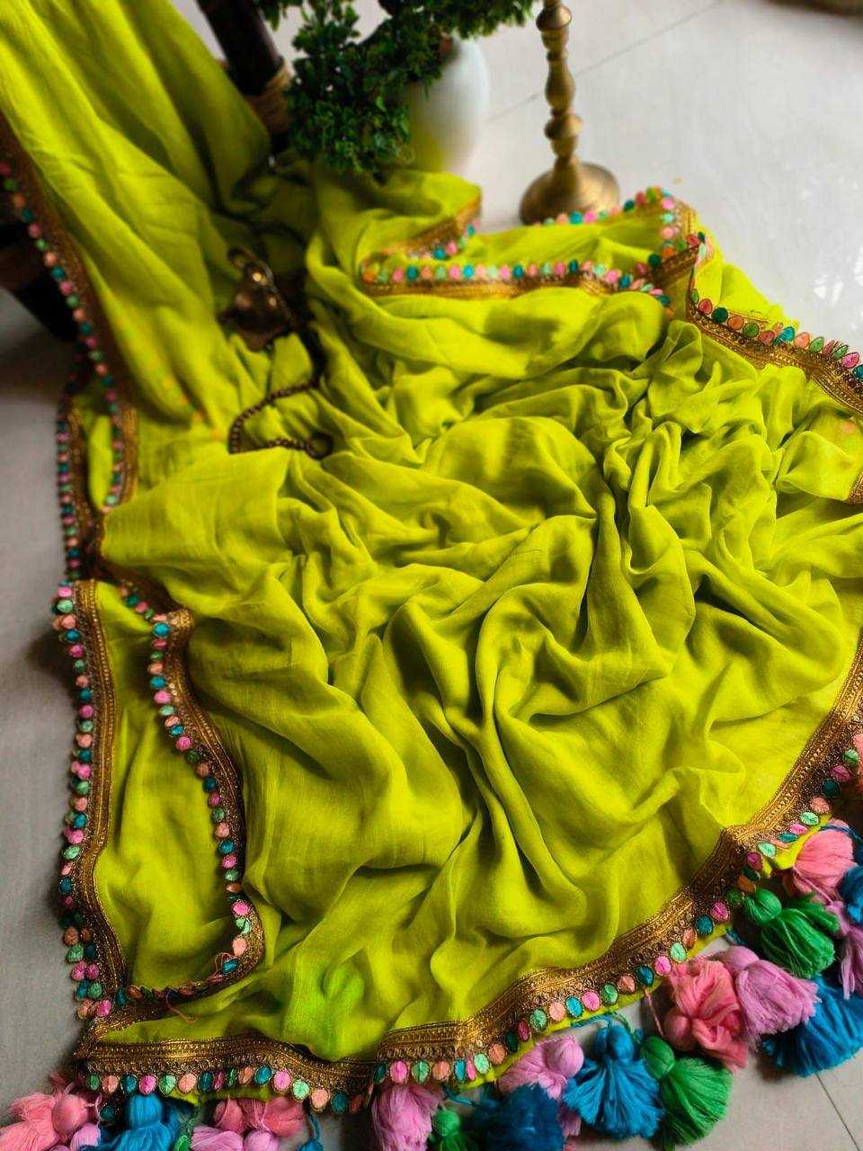 YNF HEAVY GEORGETTE RIN184 025 SAREES WHOLESALE GEORGETTE PLAIN LACE BORDER SAREES MANUFACTURER