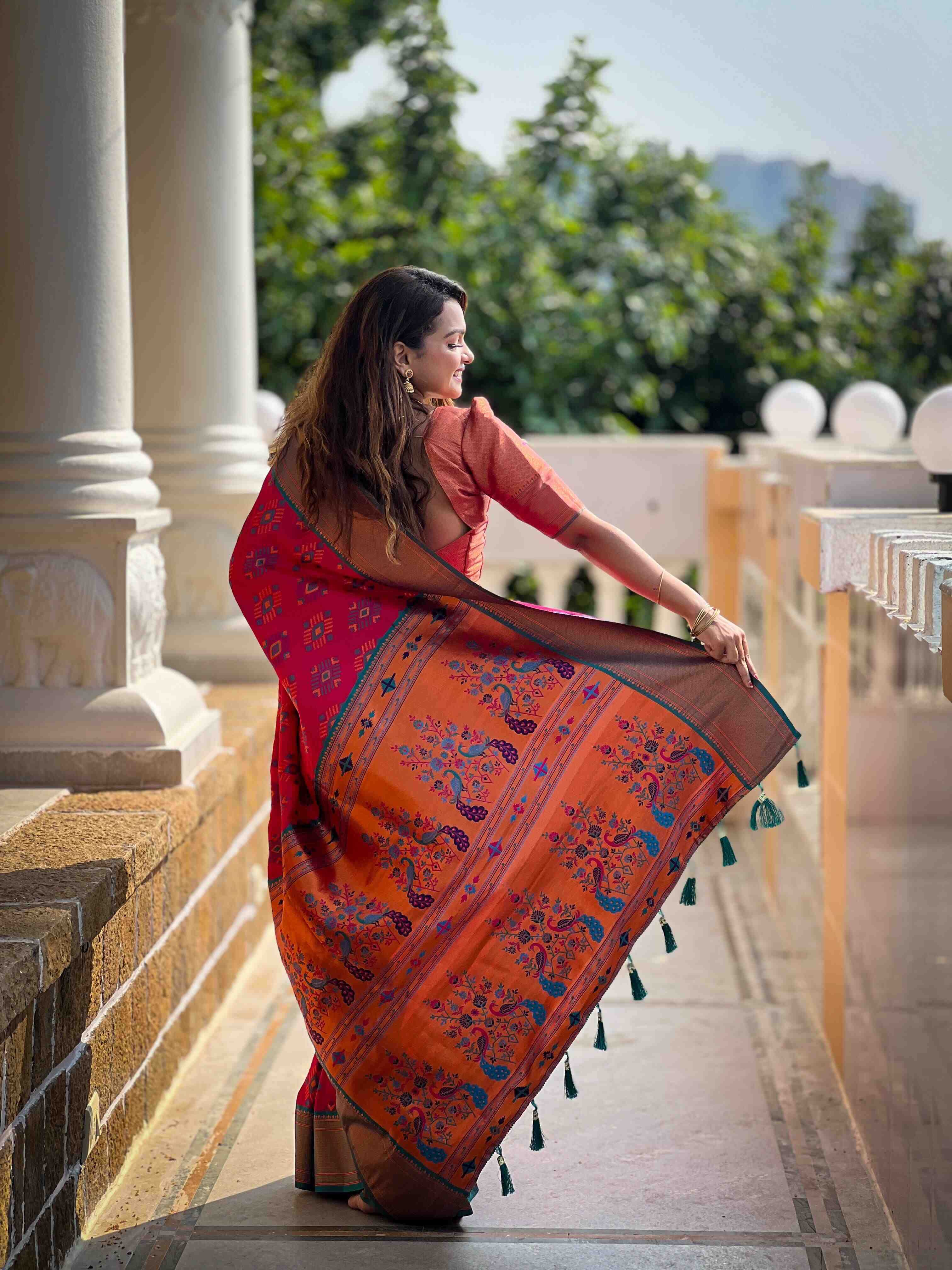 Ynf Paithani Silk RIN113 Samanta Paithani Silk Sarees Wholesale Paithani Sarees Soft Silk Sarees Traditional Silk Sarees Manufacturer