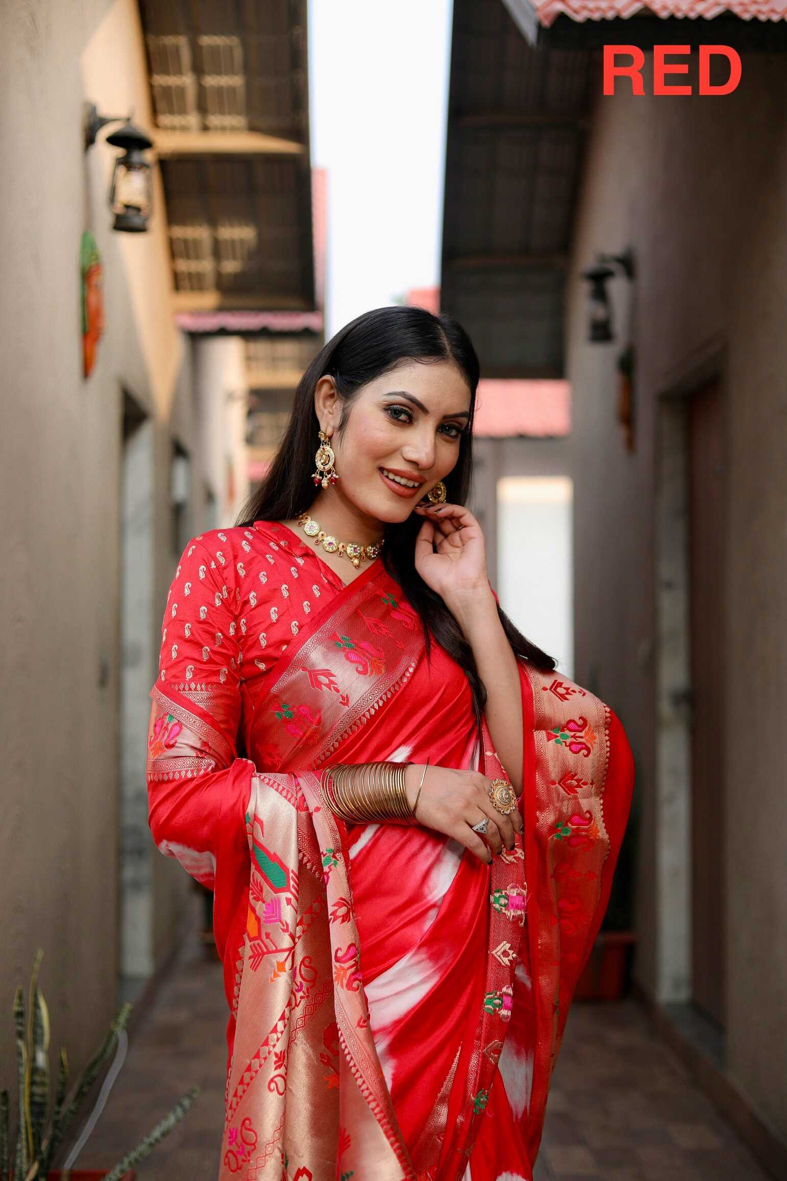 Ynf Paithani Silk RIN183 VATIKA Silk Sarees Wholesale Paithani Sarees Printed Silk Saree Zari Border Silk Sarees Manufacturer