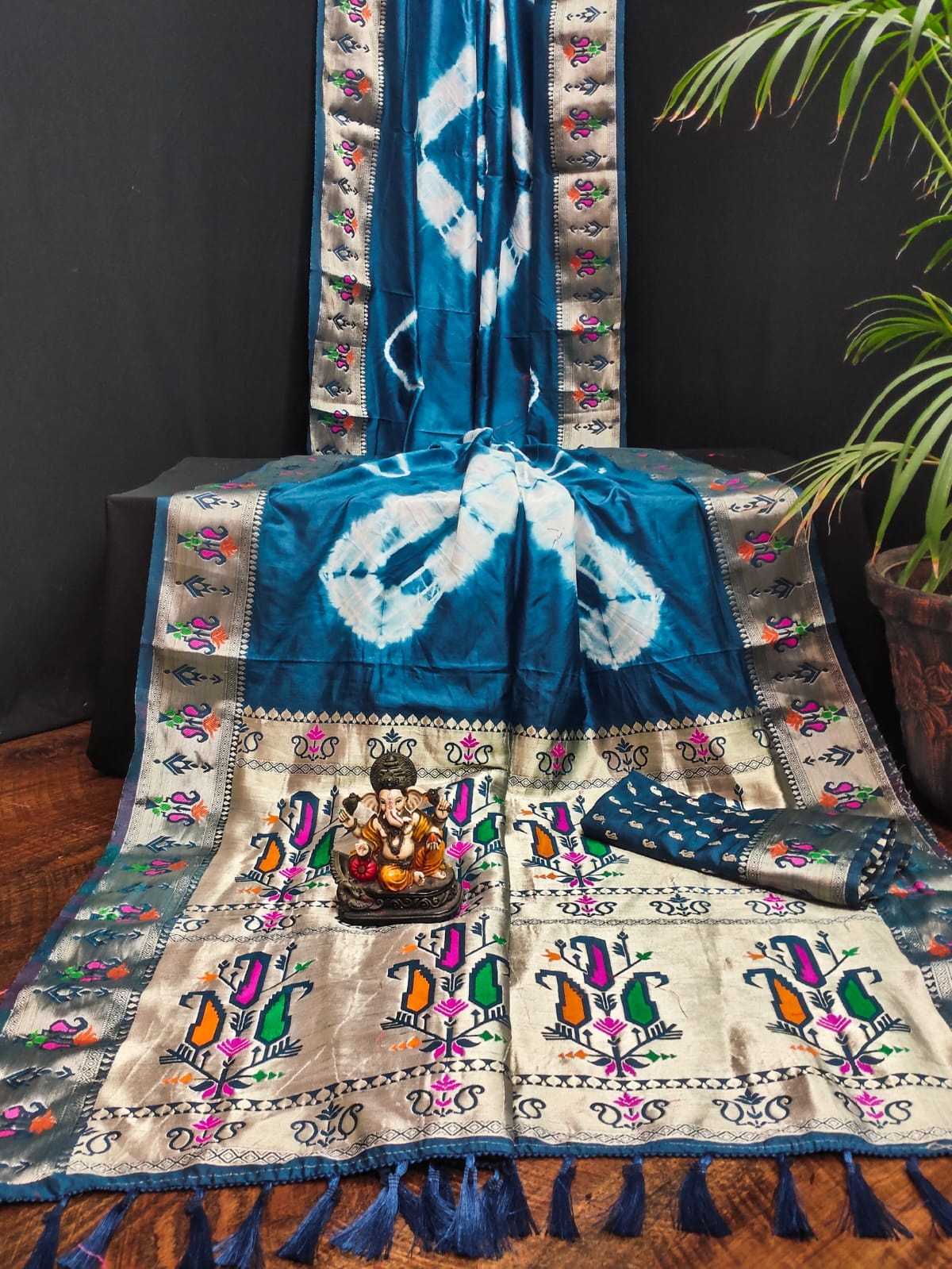 Ynf Paithani Silk RIN183 VATIKA Silk Sarees Wholesale Paithani Sarees Printed Silk Saree Zari Border Silk Sarees Manufacturer
