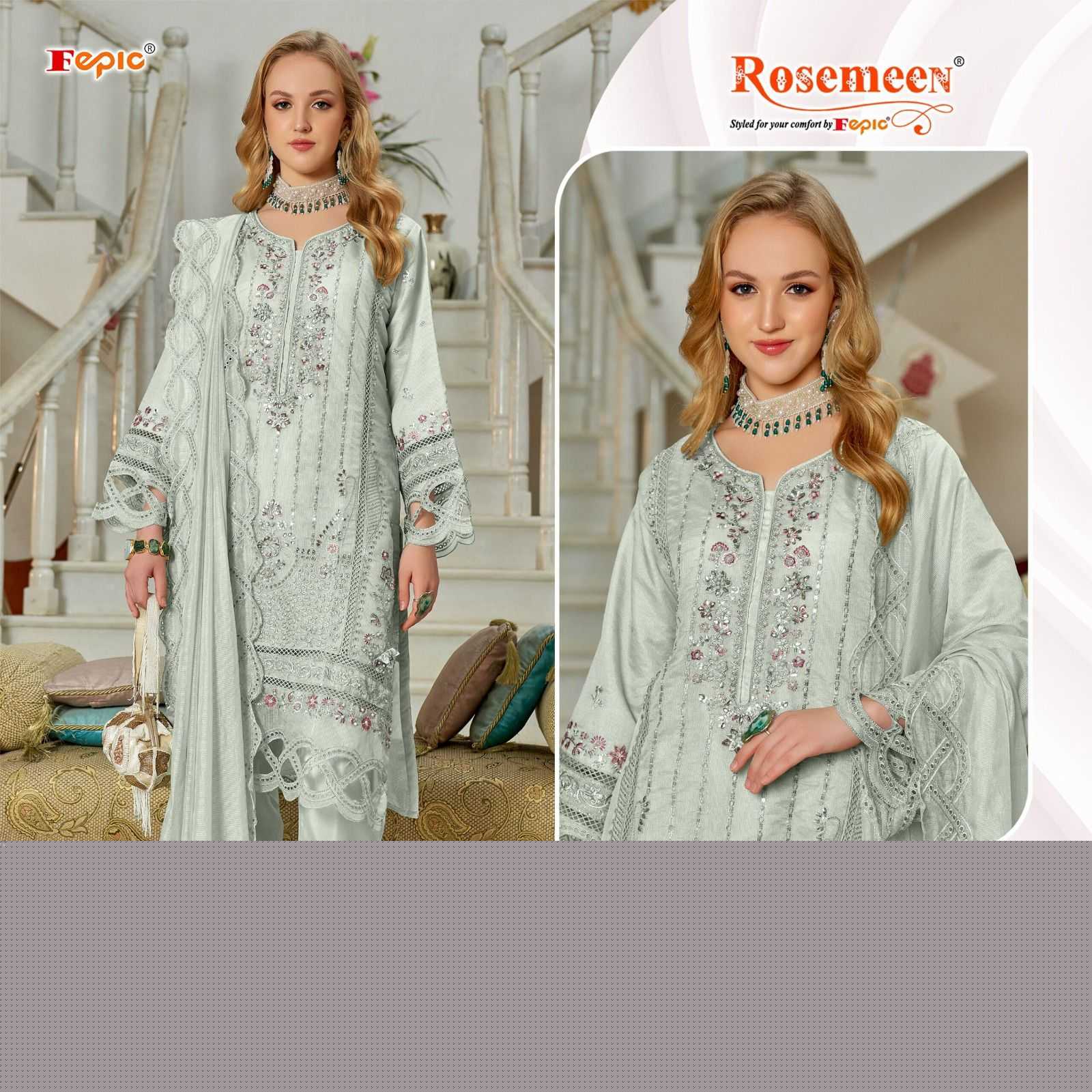 Ynf Kota Chex KESH446 FEPIC ROSEMEEN-1859 Suits & Dresses Islamic Clothing Festive Collections Wholesale Pakistani Suits Unstitched Suits Embroidery Suits Manufacturer