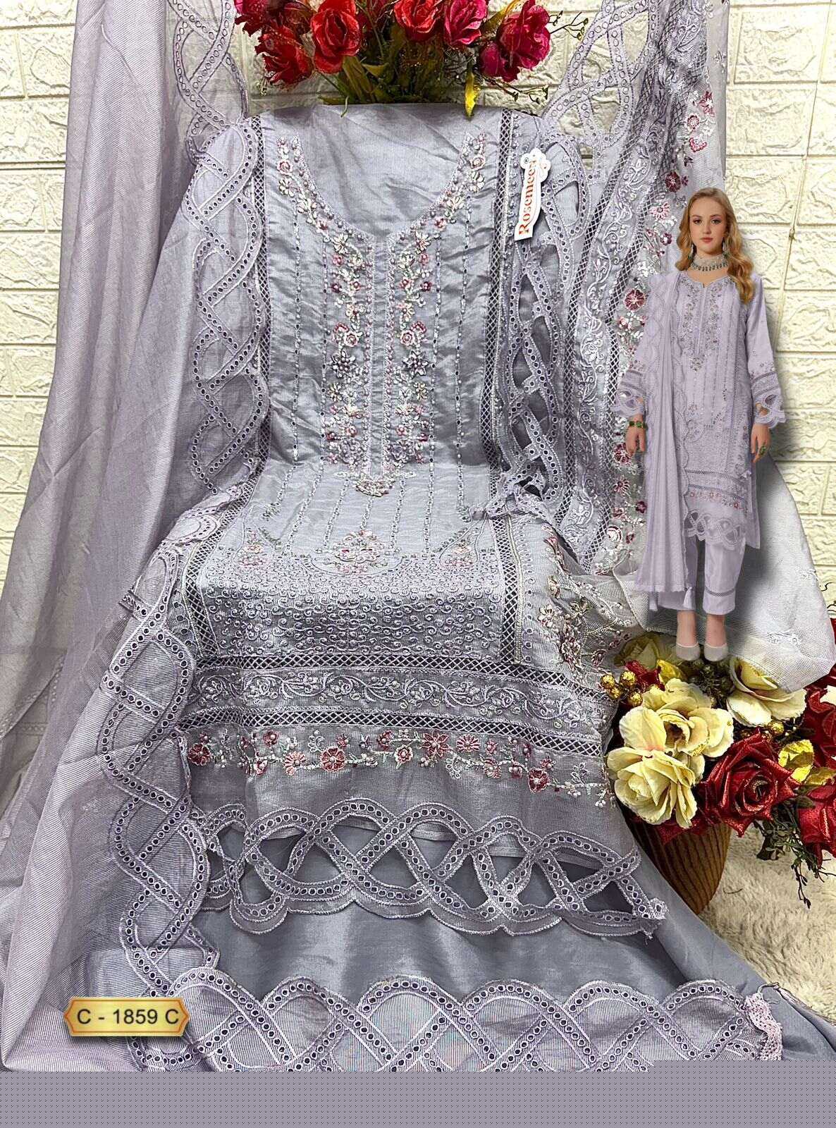 Ynf Kota Chex KESH446 FEPIC ROSEMEEN-1859 Suits & Dresses Islamic Clothing Festive Collections Wholesale Pakistani Suits Unstitched Suits Embroidery Suits Manufacturer