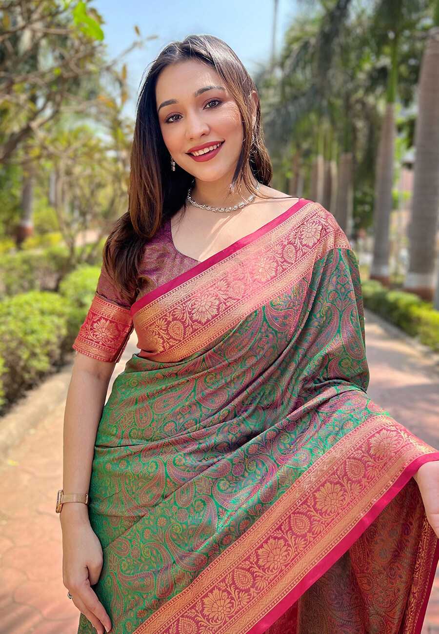 Ynf Silk RIN116 REW18 Silk Sarees Wholesale Brocade Sarees Designer Silk Sarees Zari Border Silk Sarees Manufacturer