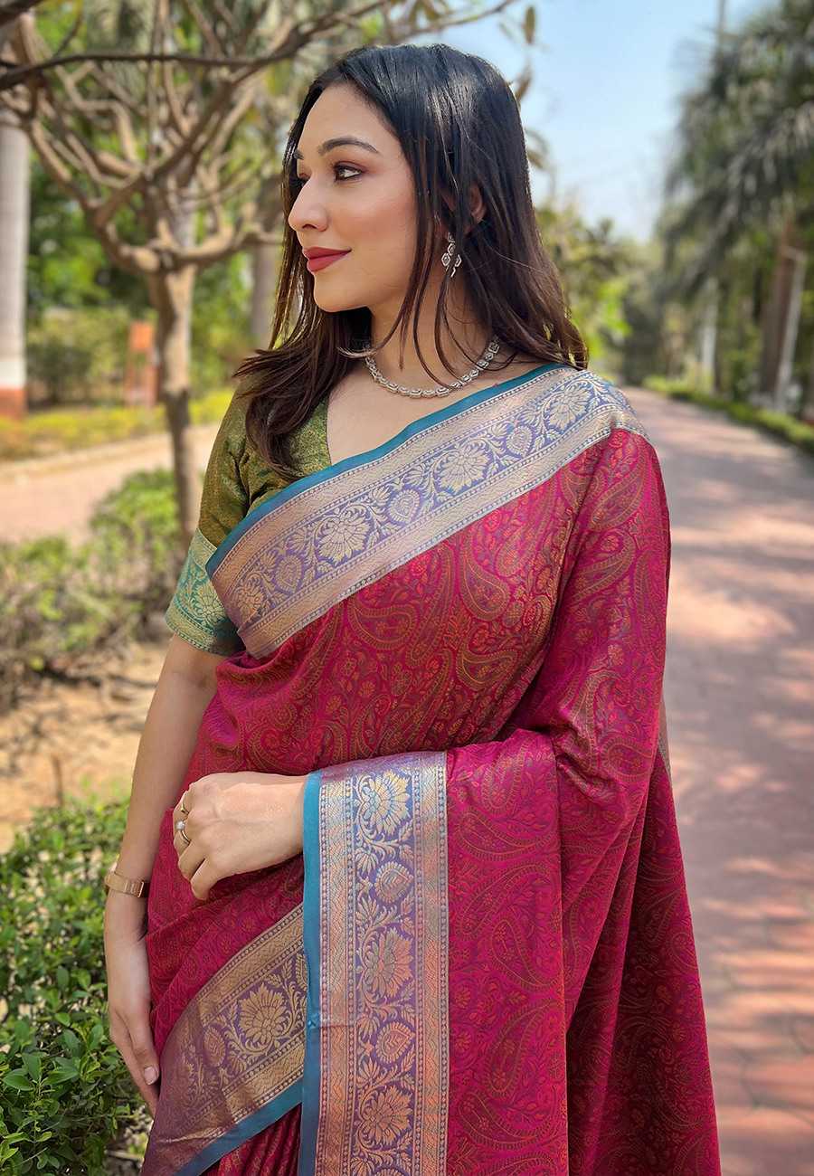 Ynf Silk RIN116 REW18 Silk Sarees Wholesale Brocade Sarees Designer Silk Sarees Zari Border Silk Sarees Manufacturer