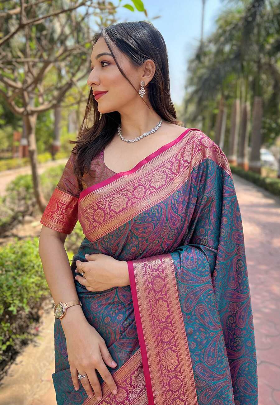 Ynf Silk RIN116 REW18 Silk Sarees Wholesale Brocade Sarees Designer Silk Sarees Zari Border Silk Sarees Manufacturer