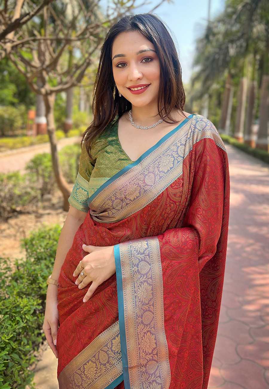 Ynf Silk RIN116 REW18 Silk Sarees Wholesale Brocade Sarees Designer Silk Sarees Zari Border Silk Sarees Manufacturer