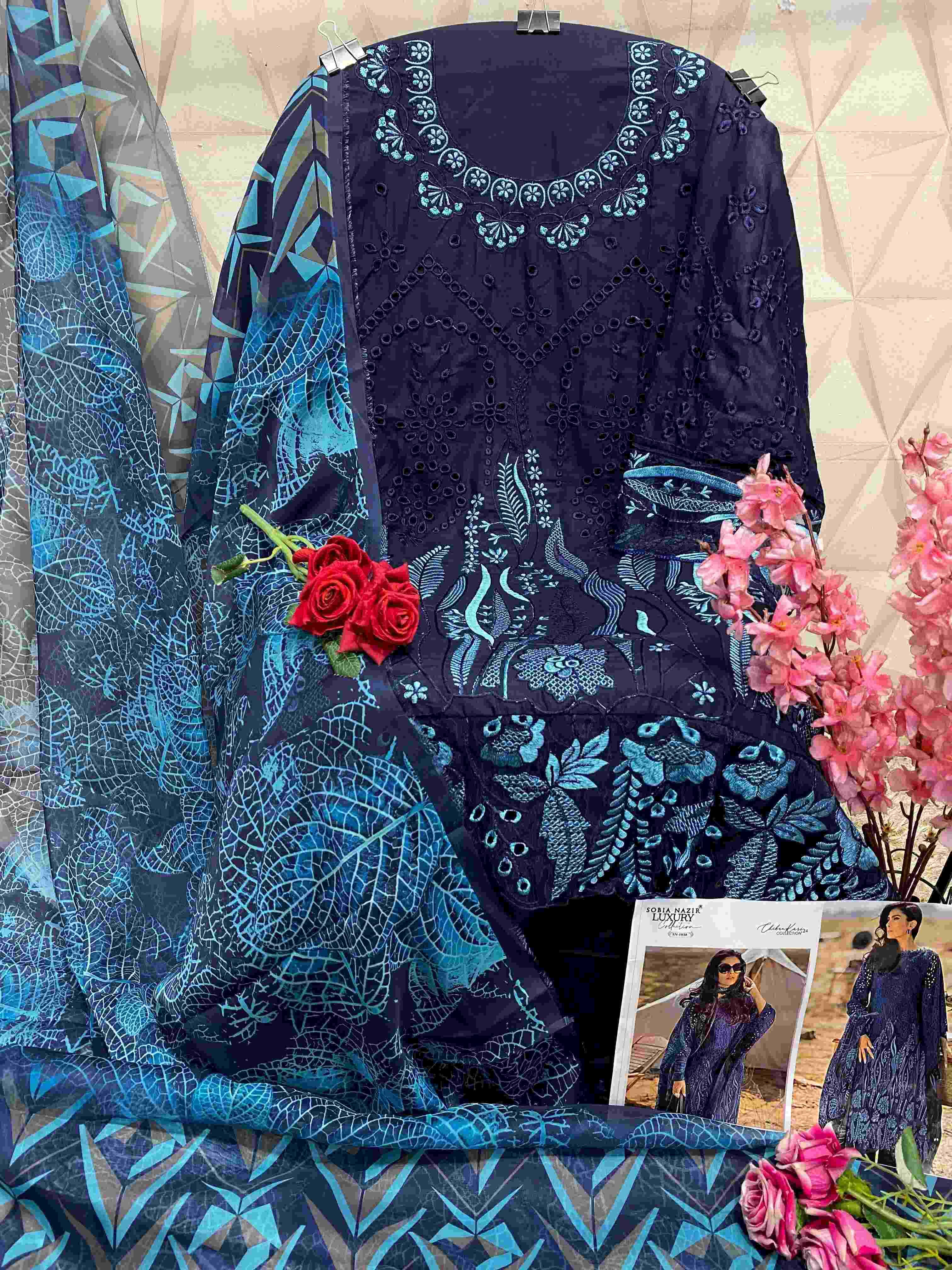 Ynf Chikan KESH444 SOBIA NAZIR-SN 1038 Suits & Dresses Islamic Clothing Festive Collections Wholesale Pakistani Suits Designer Suits Embroidered Suits Manufacturer