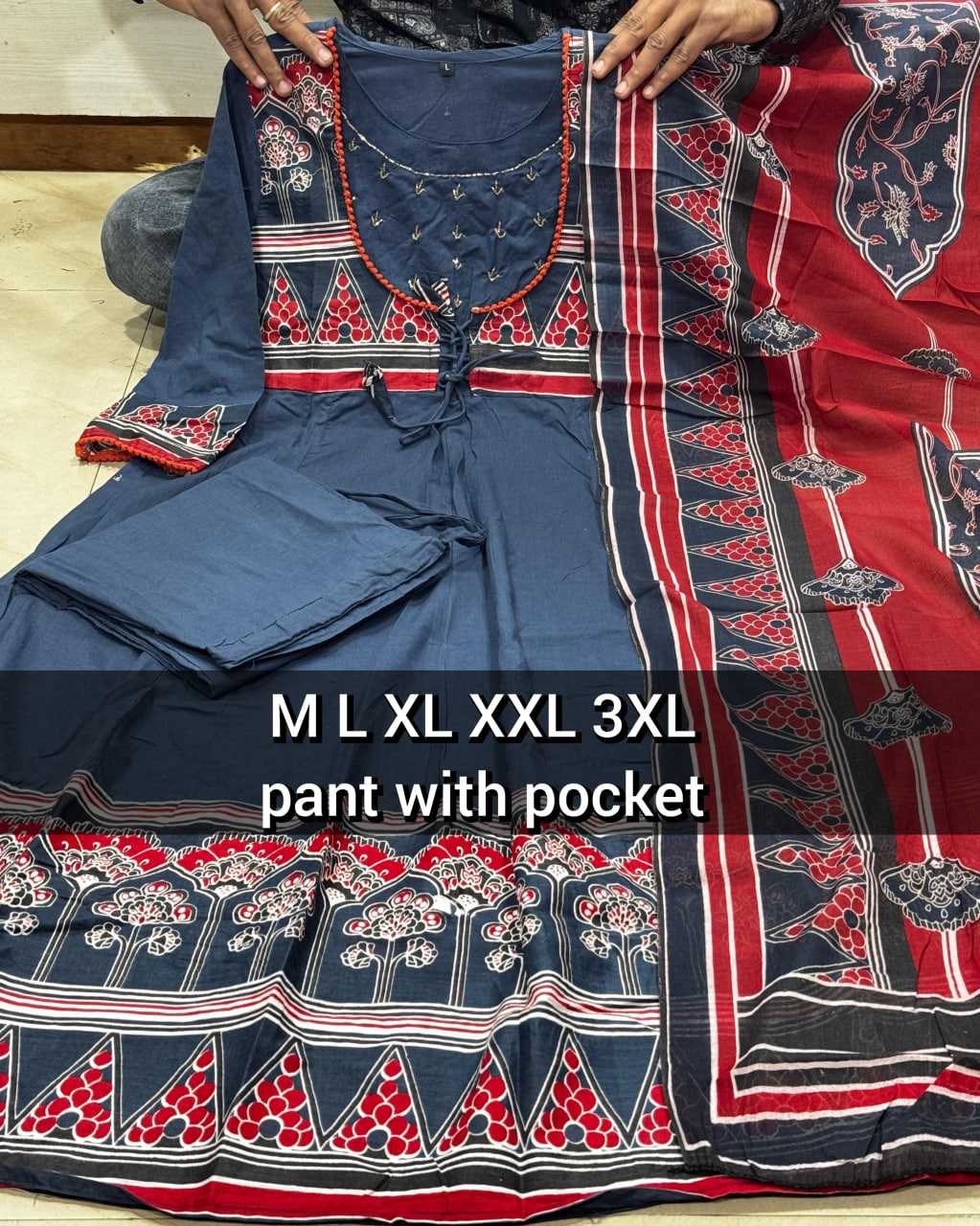 Ynf Cotton RIN190 A-Line 3PC Setwise Collections Wholesale Kurtis Catalogs Manufacturer
