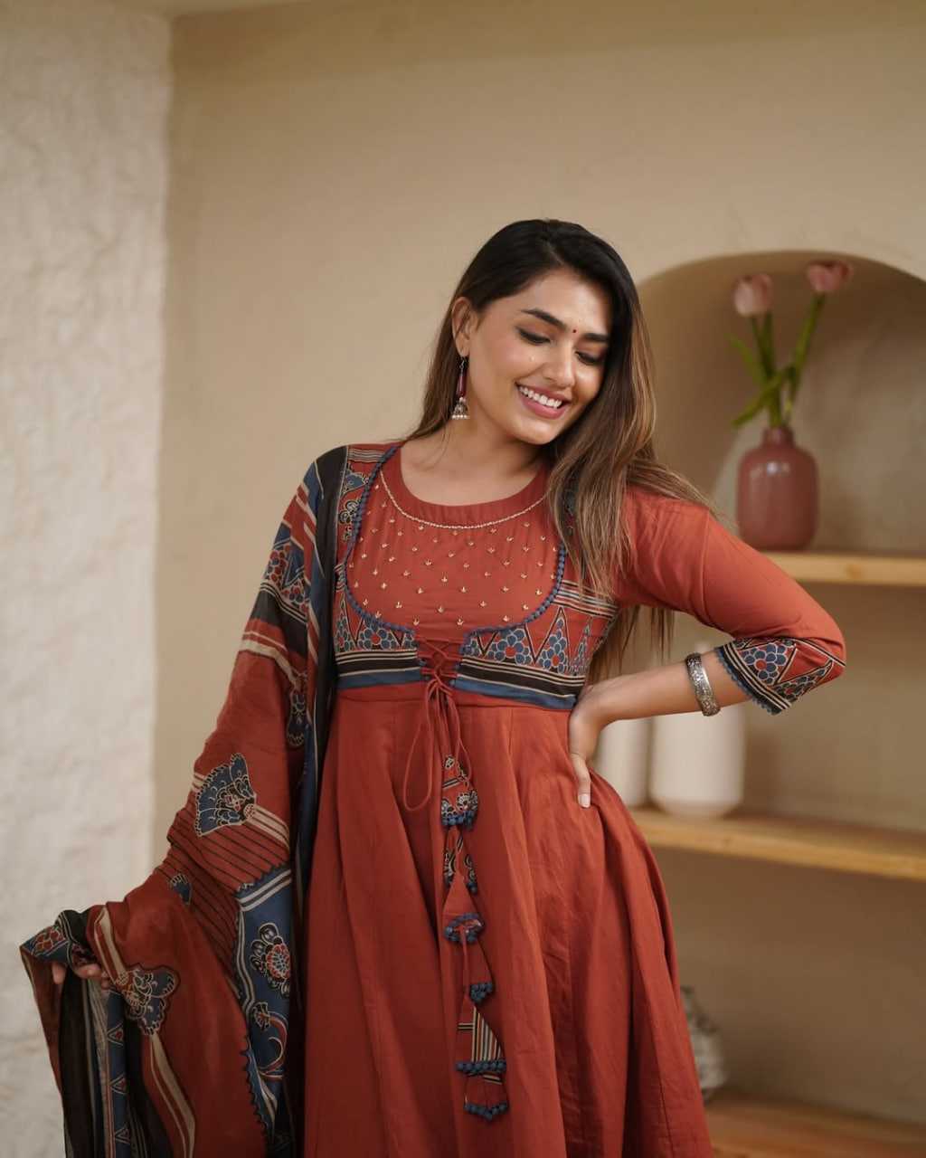 Ynf Cotton RIN190 A-Line 3PC Setwise Collections Wholesale Kurtis Catalogs Manufacturer
