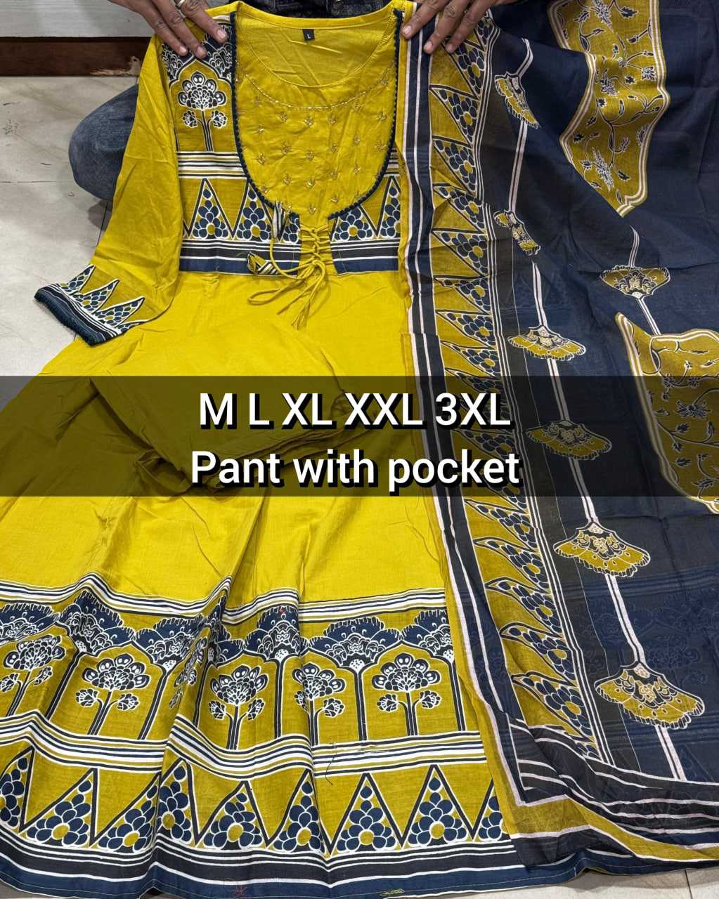 Ynf Cotton RIN190 A-Line 3PC Setwise Collections Wholesale Kurtis Catalogs Manufacturer