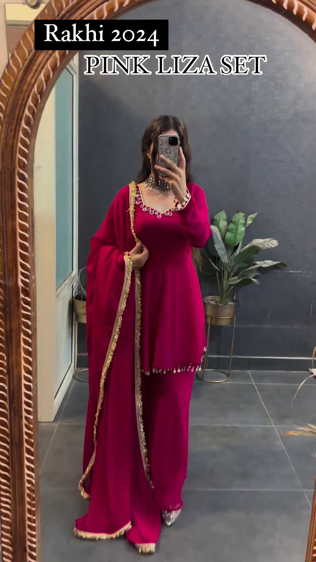 Ynf Faux Georgette RIN212-7011 Suits & Dresses Rakhi Collections Festive Collections Wholesale Palazzo Suit Georgette Suit Party wear suits Manufacturer