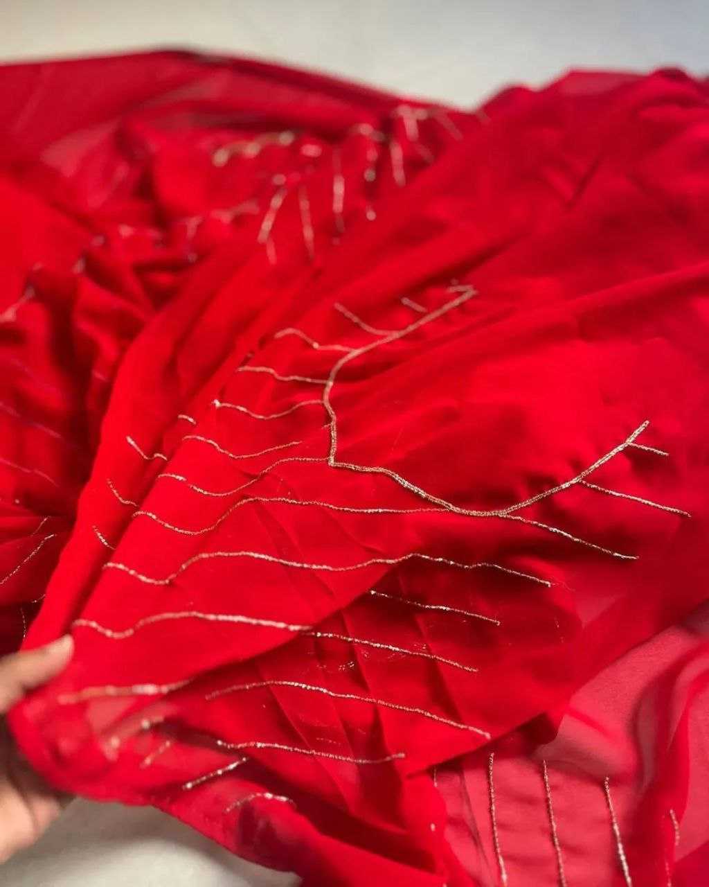 Ynf Georgette RIN206 572 Sarees Wholesale Leheriya Sarees Hand Work Sarees Cutwork Saree Manufacturer