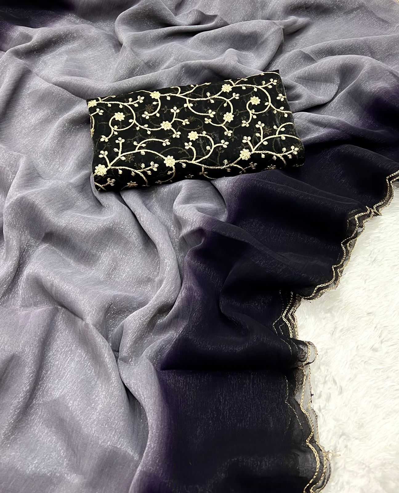 Ynf Jimmy Choo RIN199 SMH118 Sarees Wholesale Embroidered Sarees Heavy Work Sarees Lightweight Sarees Manufacturer