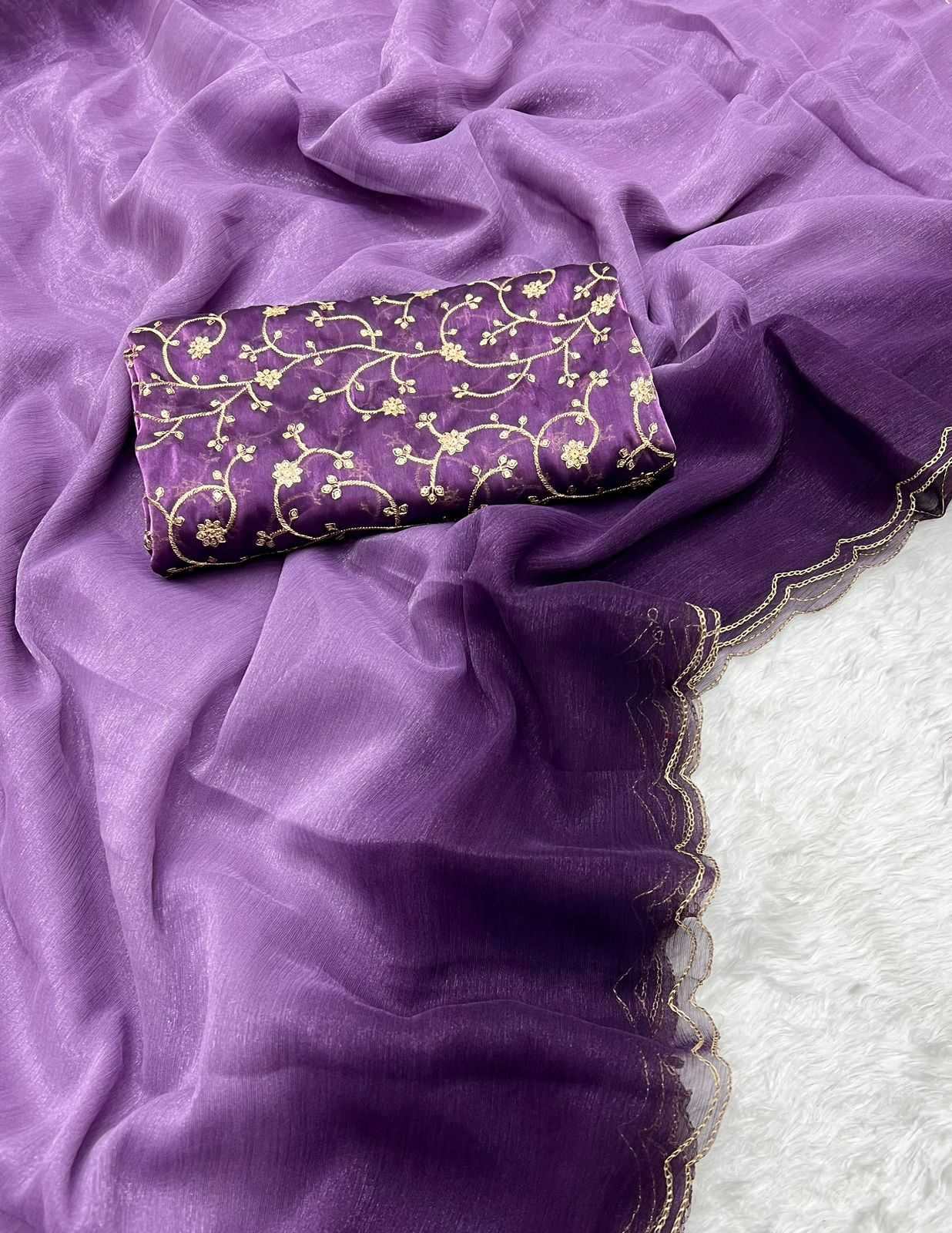 Ynf Jimmy Choo RIN199 SMH118 Sarees Wholesale Embroidered Sarees Heavy Work Sarees Lightweight Sarees Manufacturer