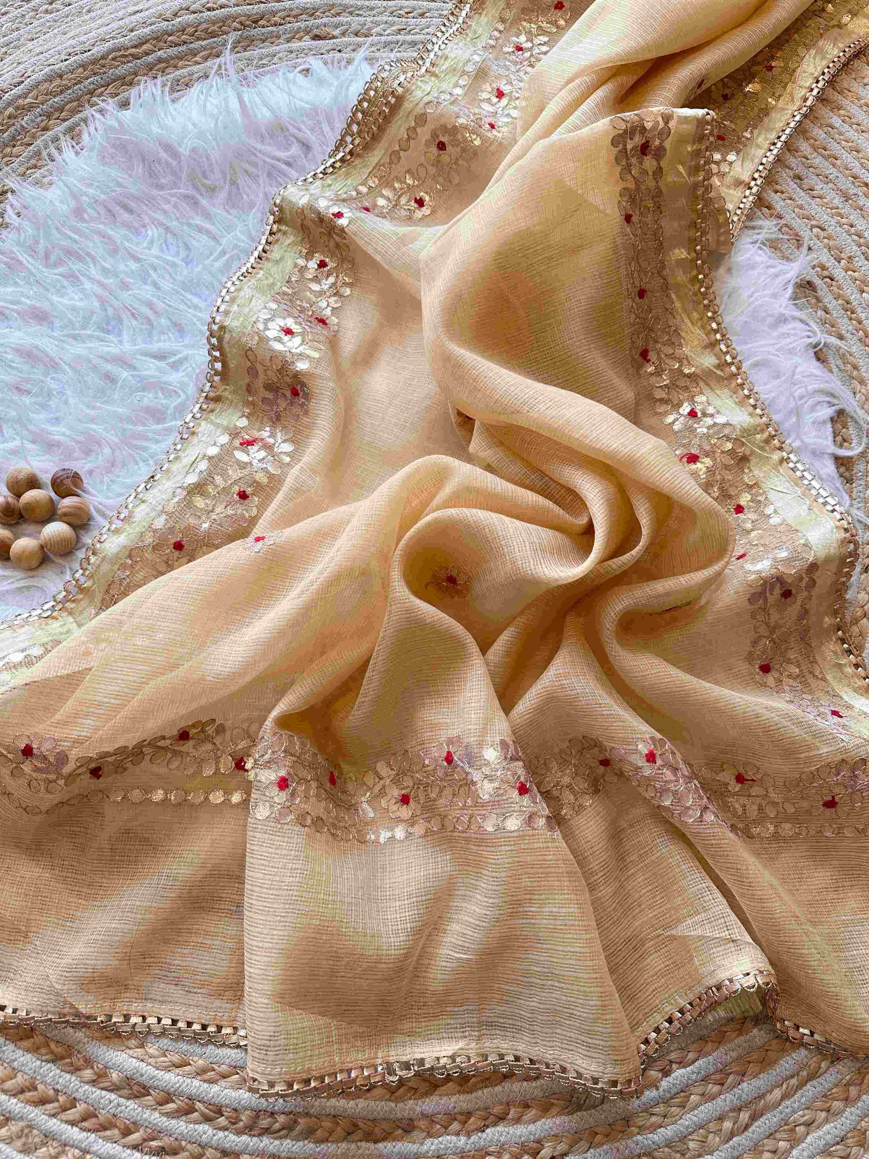 Ynf Kota Checks RIN185 JIVA Sarees Silk Sarees Wedding Collections Festive Collections Wholesale Kota Doria Sarees Gota Work Saree Cocktail Party Outfits Holi Collections Manufacturer