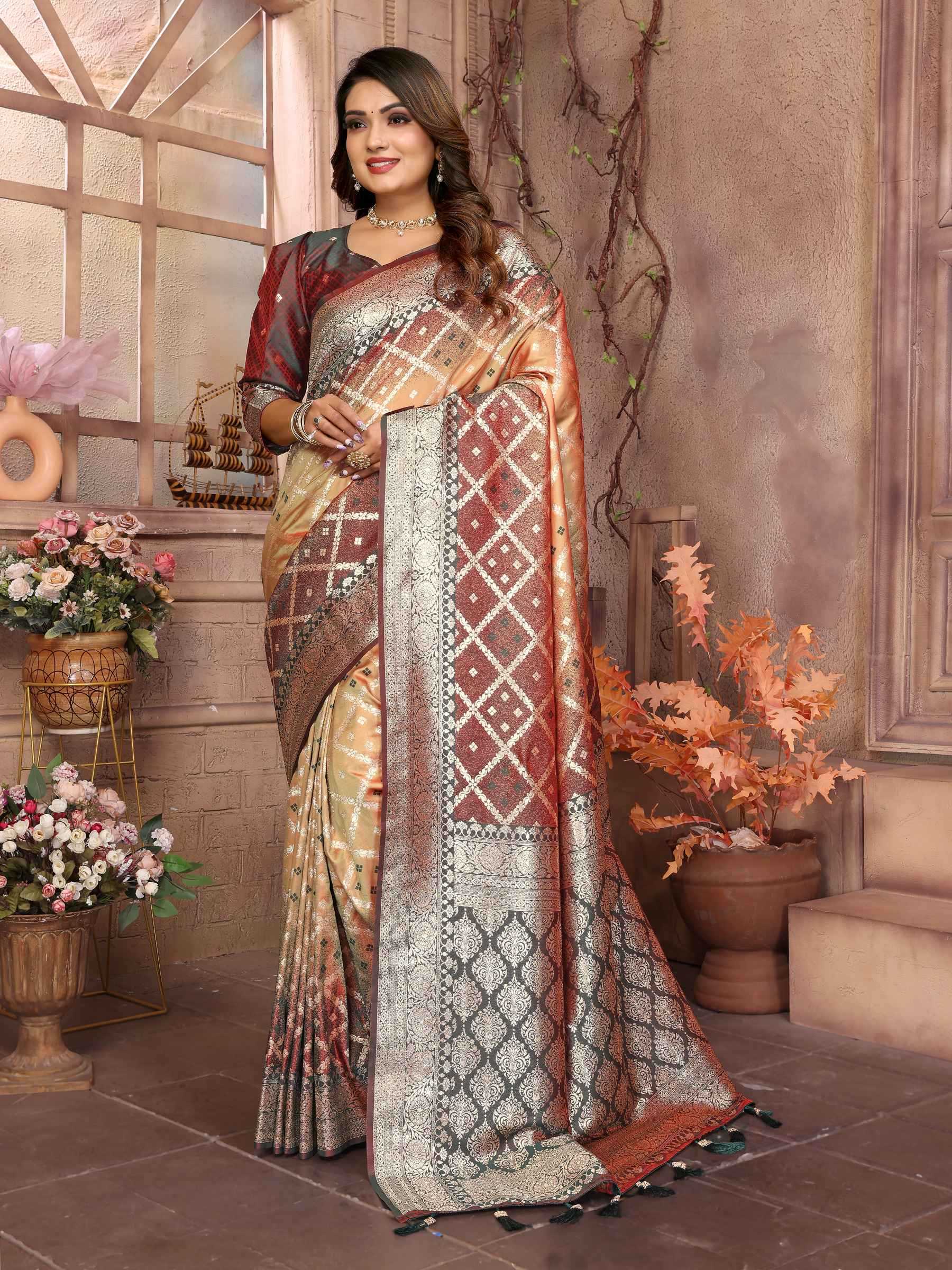Ynf Lichi Silk RIN144 Kundan Sarees Wedding Collections Wholesale Silk Sarees Wedding Outfits Manufacturer