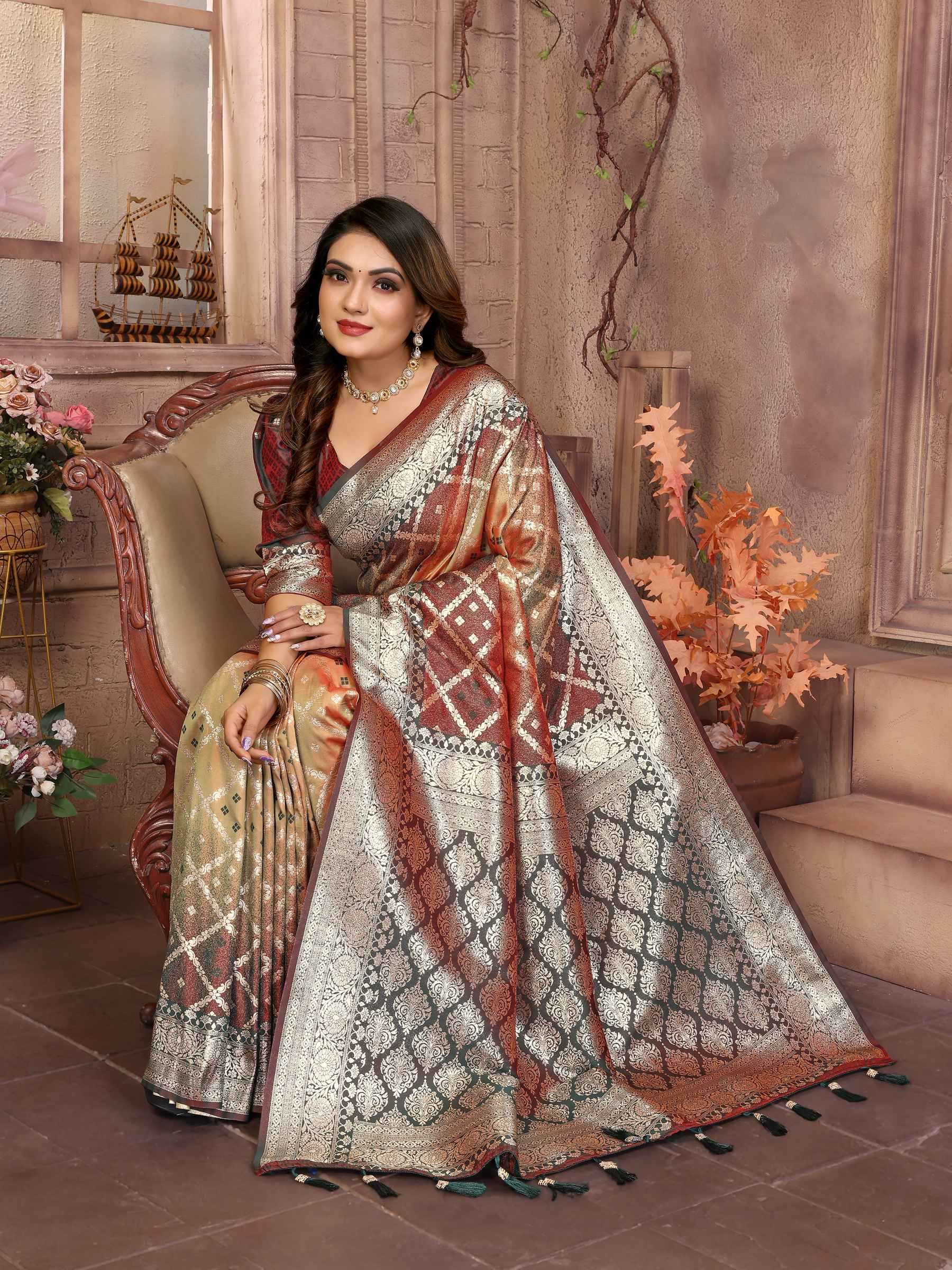 Ynf Lichi Silk RIN144 Kundan Sarees Wedding Collections Wholesale Silk Sarees Wedding Outfits Manufacturer