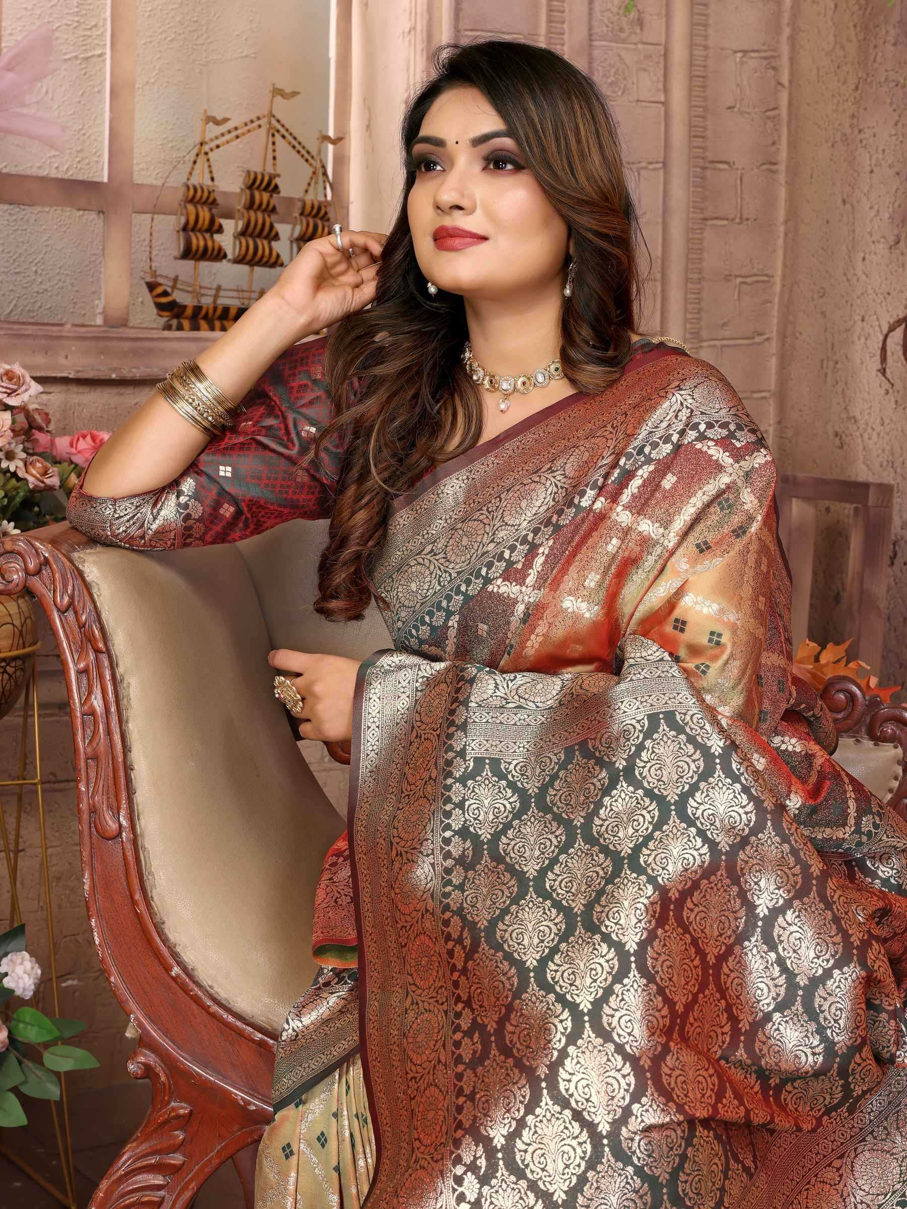 Ynf Lichi Silk RIN144 Kundan Sarees Wedding Collections Wholesale Silk Sarees Wedding Outfits Manufacturer