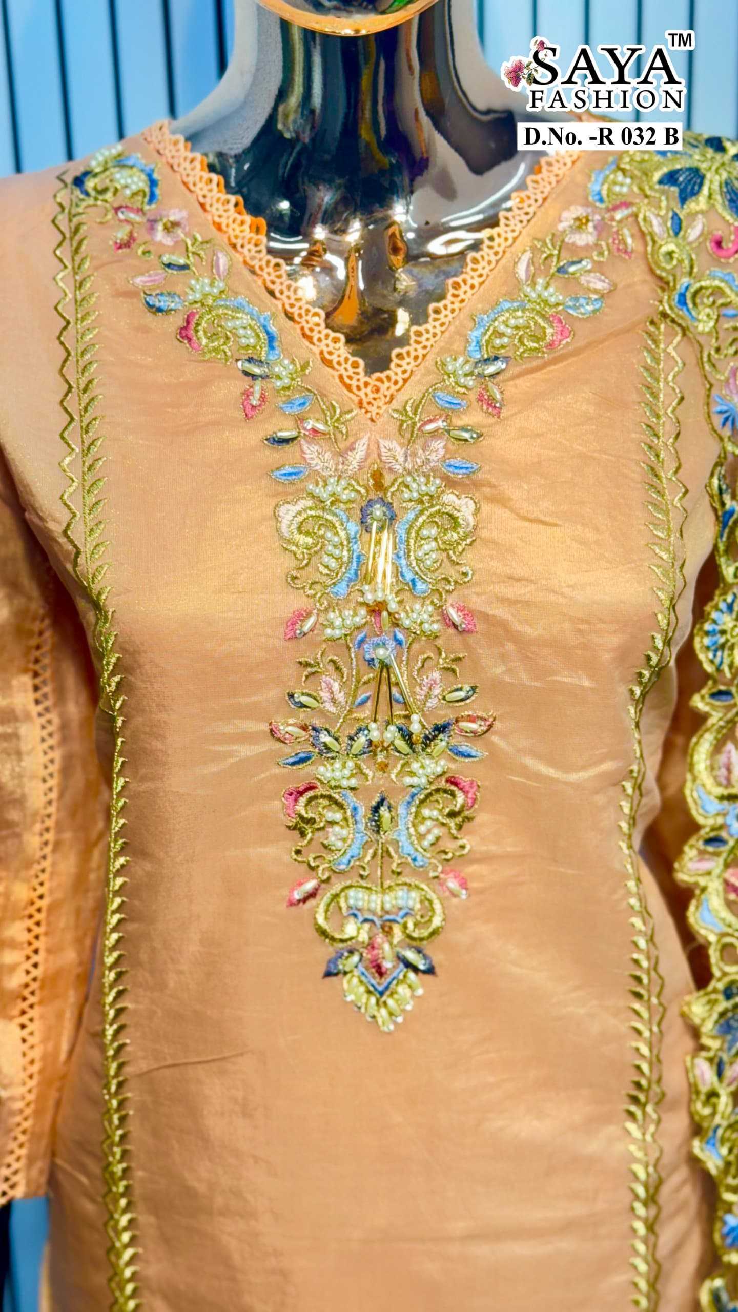 Ynf Organza KESH444 SAYA FASHION R-032 Suits & Dresses Islamic Clothing Festive Collections Wholesale Pakistani Suits Embroidered Suits Handwork Suits Manufacturer