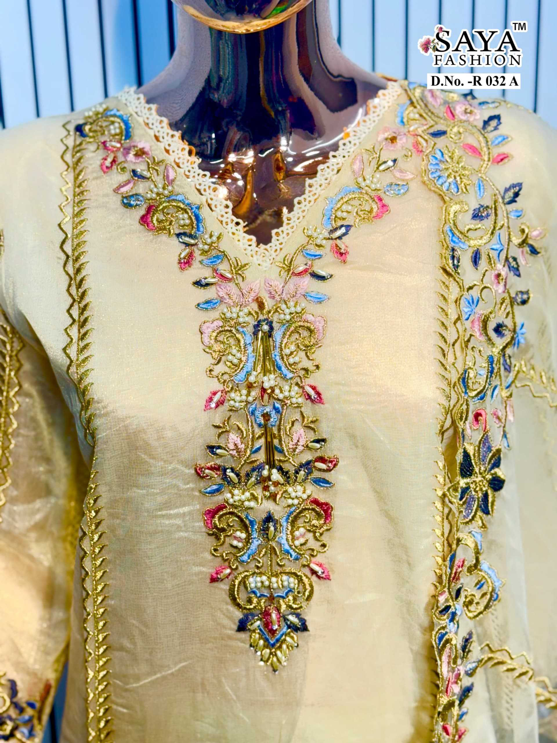 Ynf Organza KESH444 SAYA FASHION R-032 Suits & Dresses Islamic Clothing Festive Collections Wholesale Pakistani Suits Embroidered Suits Handwork Suits Manufacturer