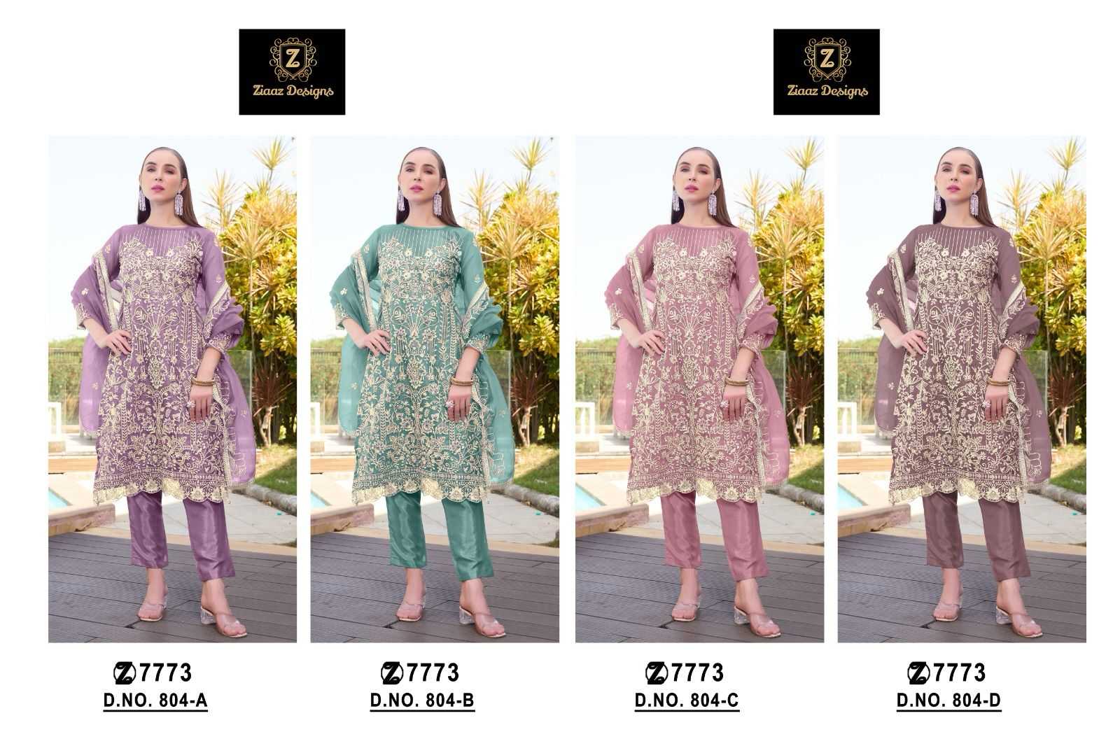 Ynf Organza KESH444 Ziaaz Designs 804 Suits & Dresses Islamic Clothing Festive Collections Wholesale Pakistani Suits Kashmiri Suits Embroidered Suits Manufacturer