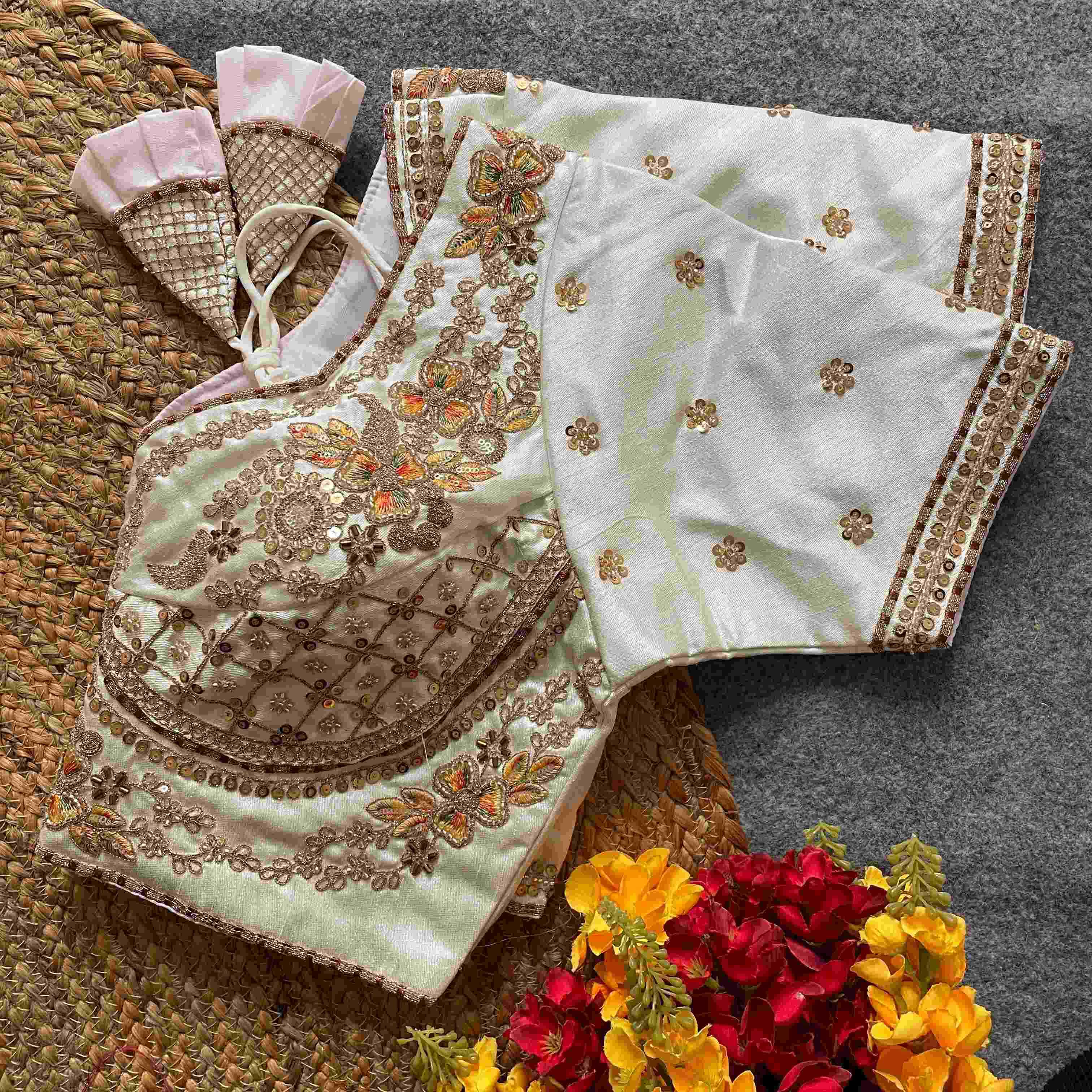 Ynf Pure Silk KESH426 SAHIBA- 10 Readymade Blouses Wholesale Sequence Embroidery Blouse Embroidered Blouses Silk Blouse Manufacturer