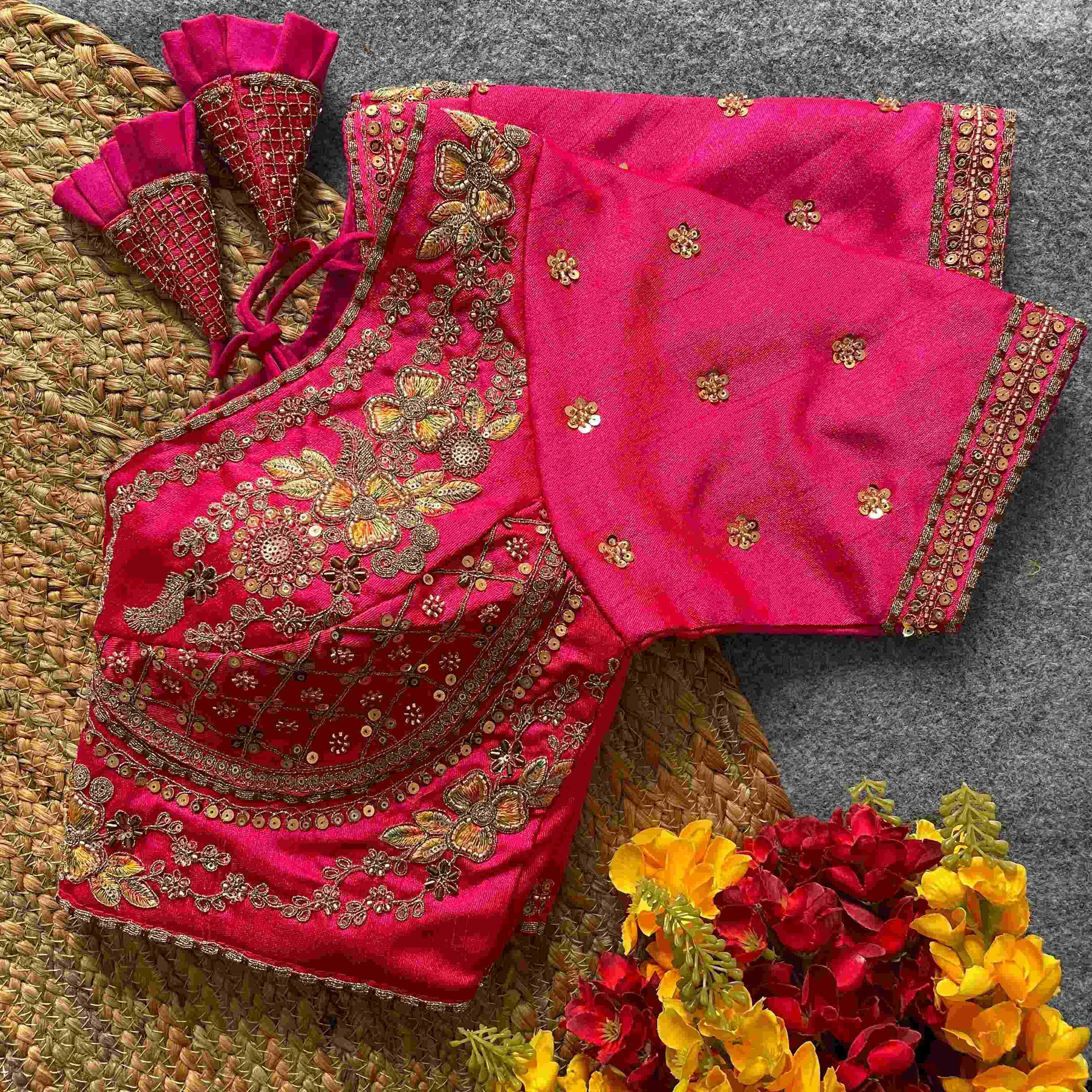 Ynf Pure Silk KESH426 SAHIBA- 10 Readymade Blouses Wholesale Sequence Embroidery Blouse Embroidered Blouses Silk Blouse Manufacturer