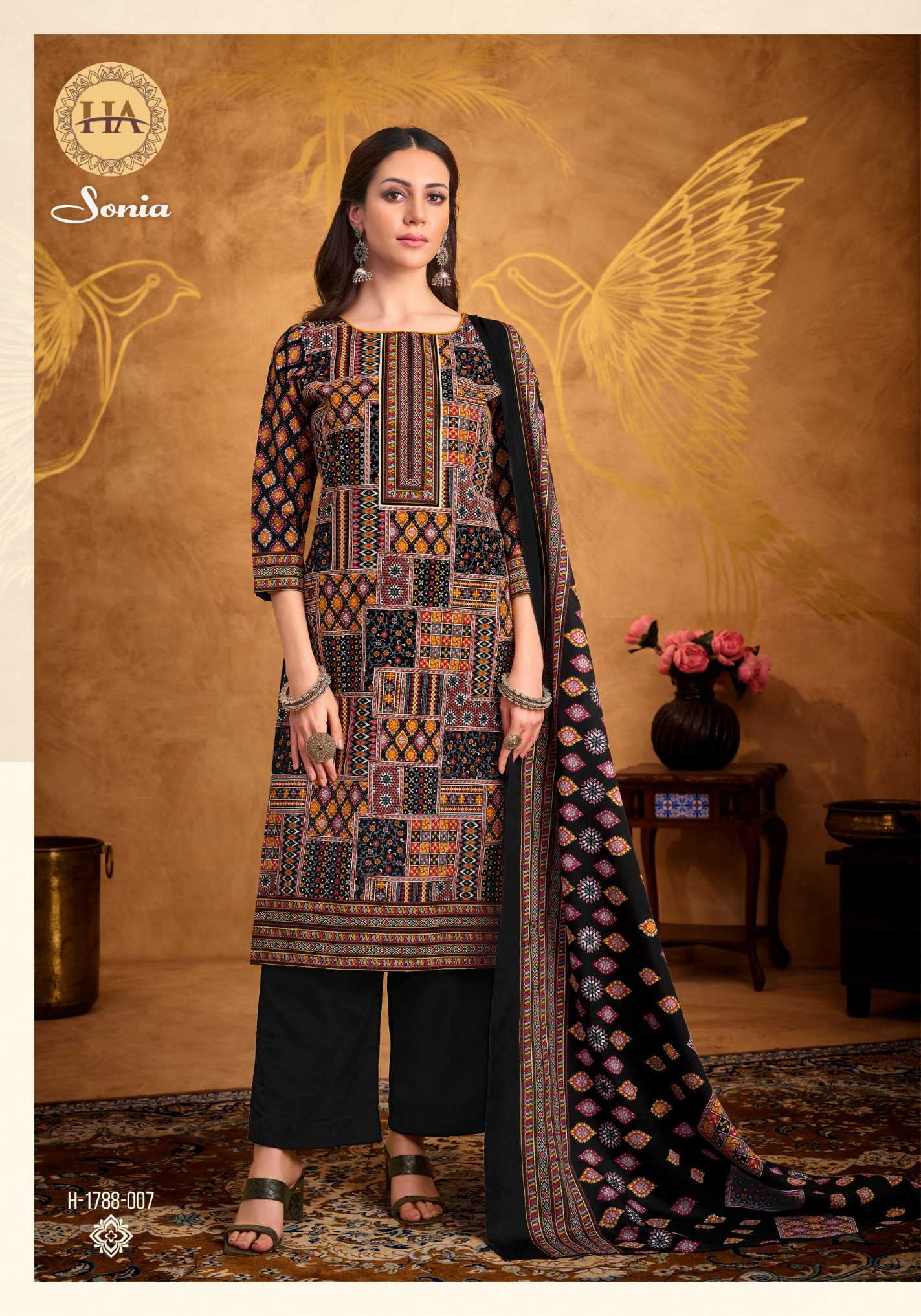 Ynf Soft Cotton RIN186 Harshit Fashion Hub-Alok Suit-SONIA Setwise Collections Wholesale Pakistani Suits Catalogs Dresses & Suits Catalogs Manufacturer