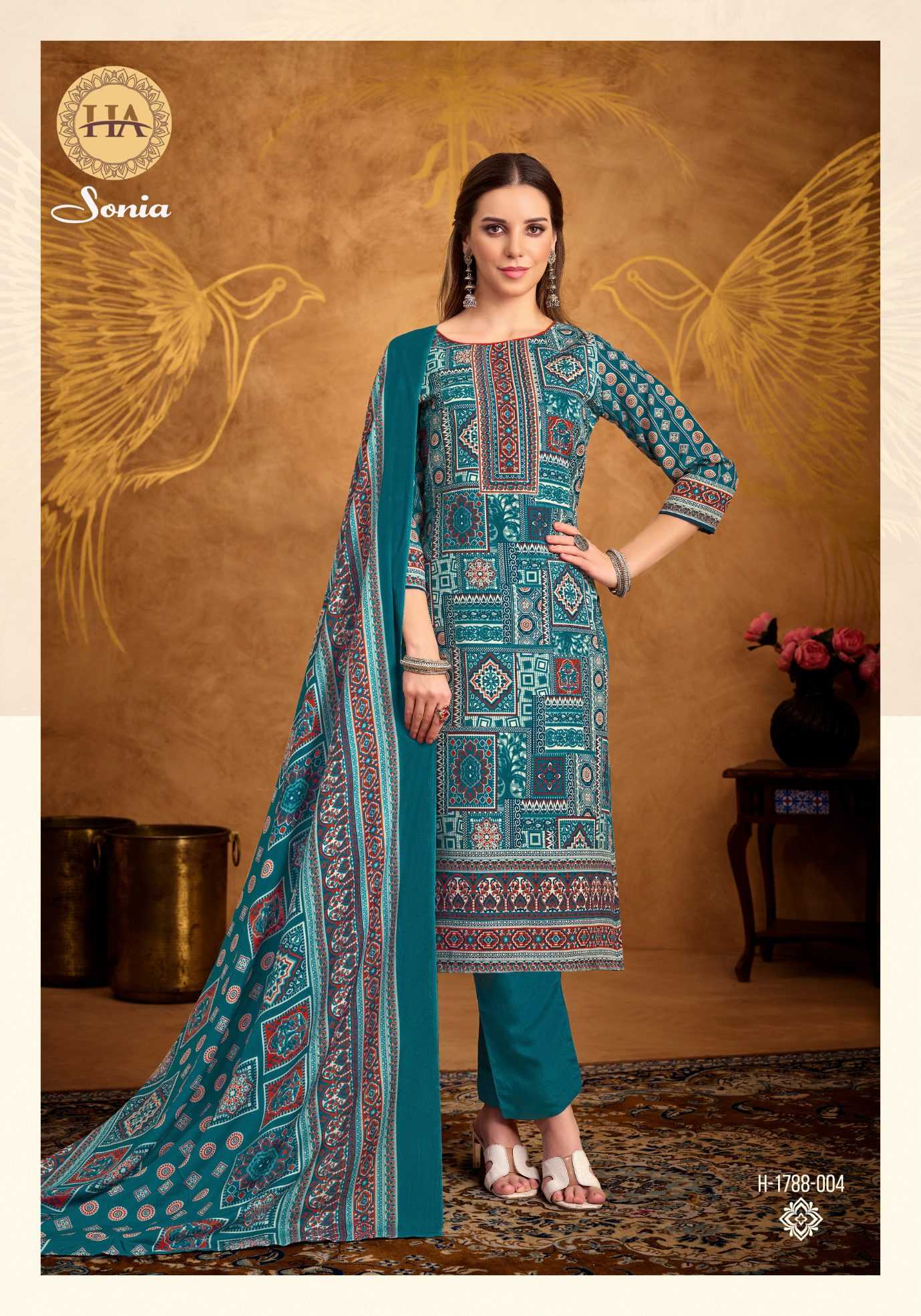 Ynf Soft Cotton RIN186 Harshit Fashion Hub-Alok Suit-SONIA Setwise Collections Wholesale Pakistani Suits Catalogs Dresses & Suits Catalogs Manufacturer