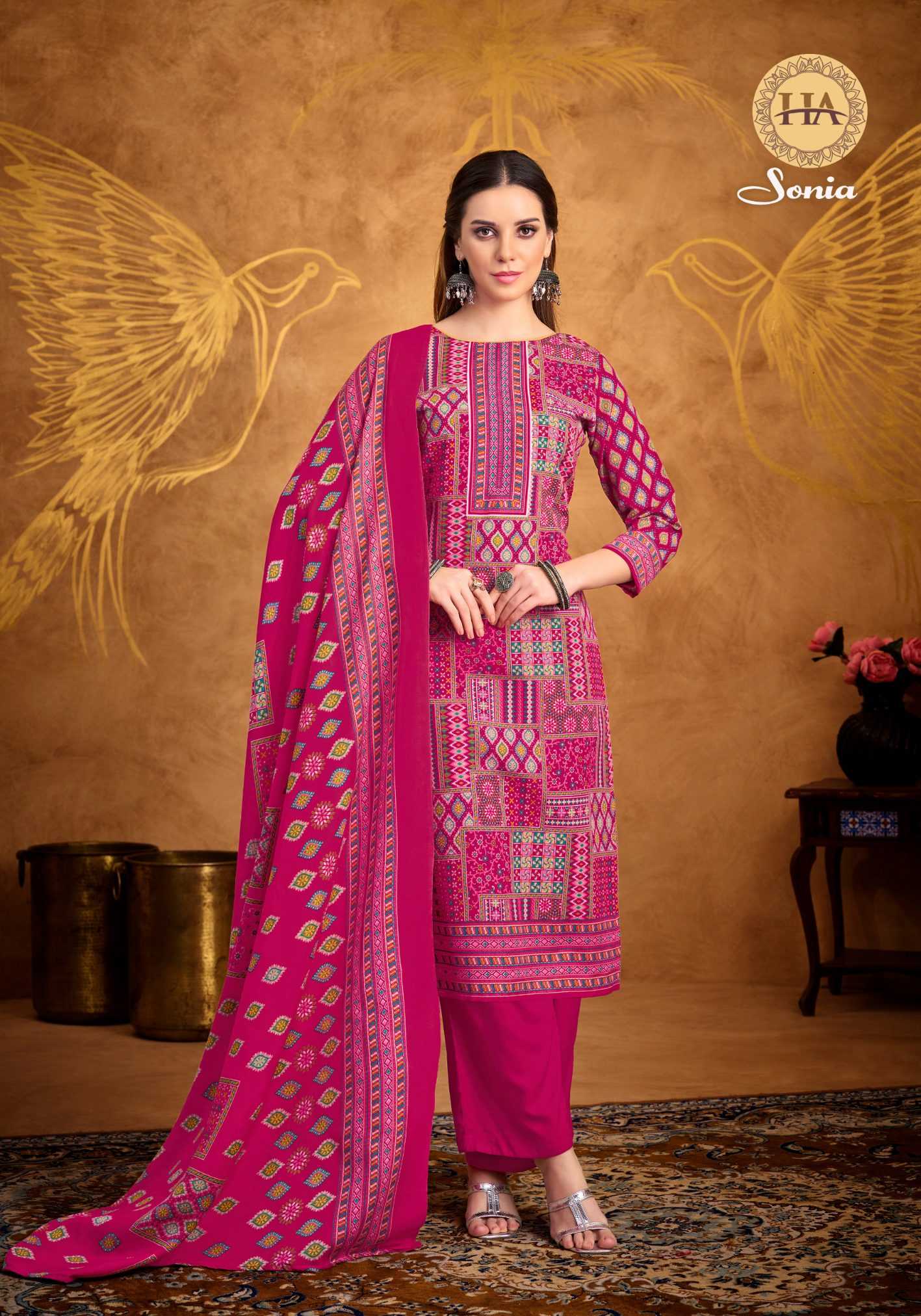 Ynf Soft Cotton RIN186 Harshit Fashion Hub-Alok Suit-SONIA Setwise Collections Wholesale Pakistani Suits Catalogs Dresses & Suits Catalogs Manufacturer