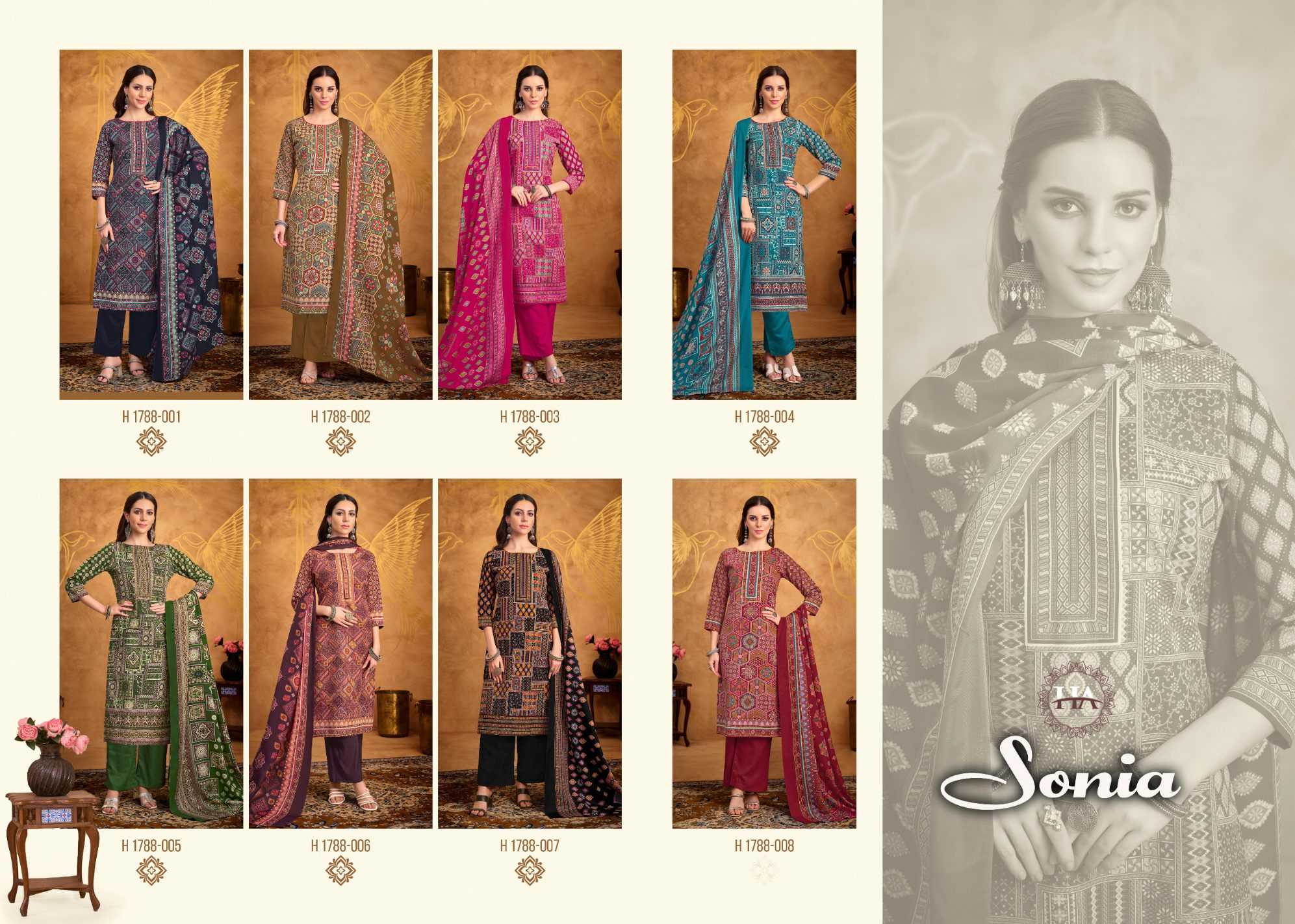 Ynf Soft Cotton RIN186 Harshit Fashion Hub-Alok Suit-SONIA Setwise Collections Wholesale Pakistani Suits Catalogs Dresses & Suits Catalogs Manufacturer