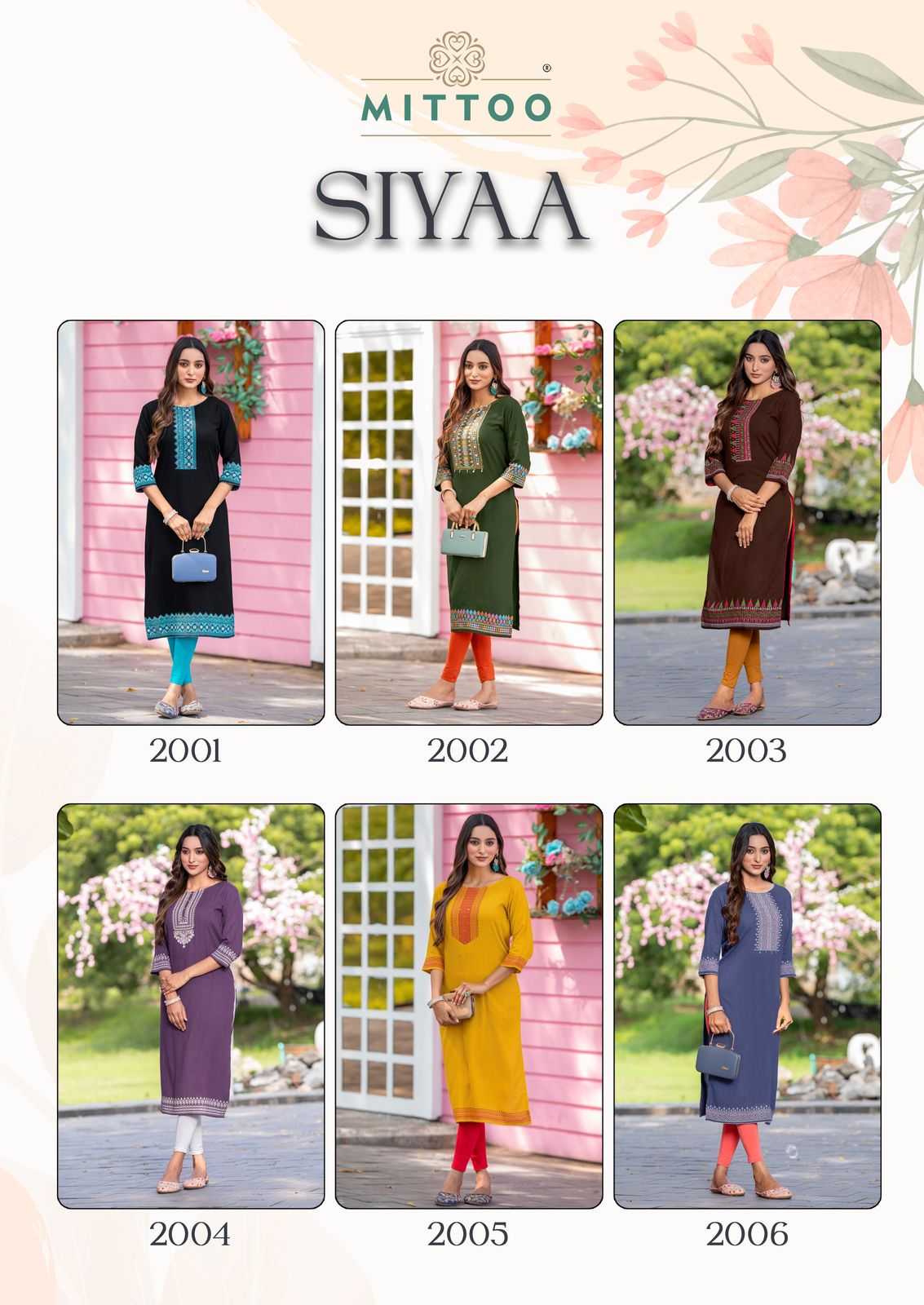 Ynf Viscose RIN190 SIYAA Setwise Collections Wholesale Kurtis Catalogs Manufacturer