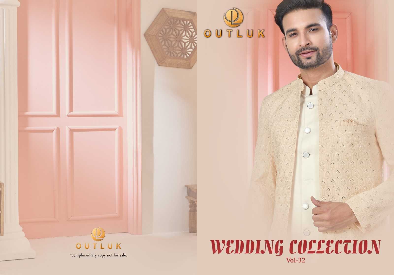 Ynf Art Silk RIN197 Outluk Premium Series Wedding 32 Mens Wear Wedding Collections Festive Collections Wholesale Mens Kurtas Nehru Jacket Men Wedding kurta Manufacturer