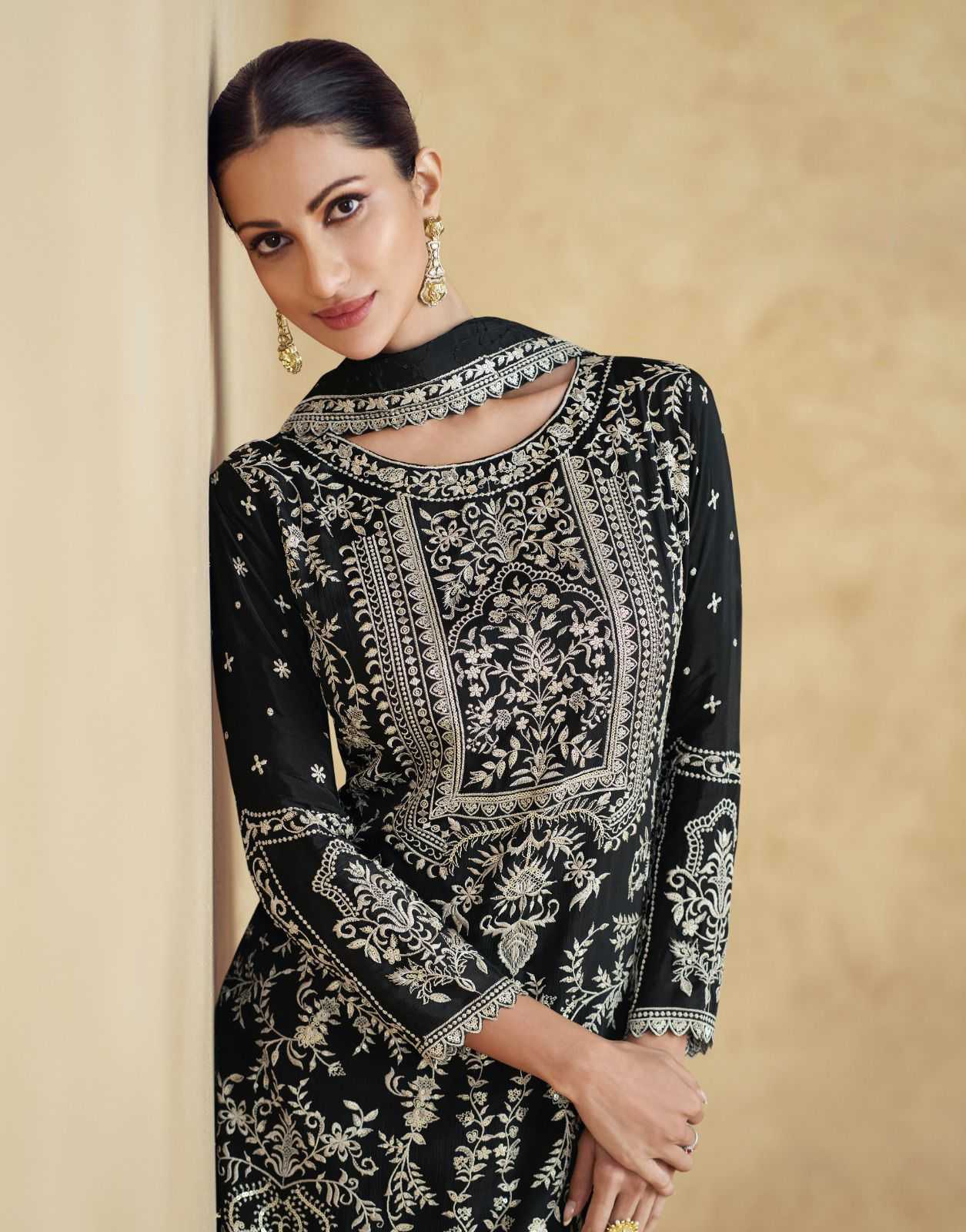 Ynf Chinon Silk RIN184 AASHIRWAD-AMARA Suits & Dresses Wedding Collections Festive Collections Wholesale Ladies Silk Suit Wedding Suits Designer Suits Manufacturer
