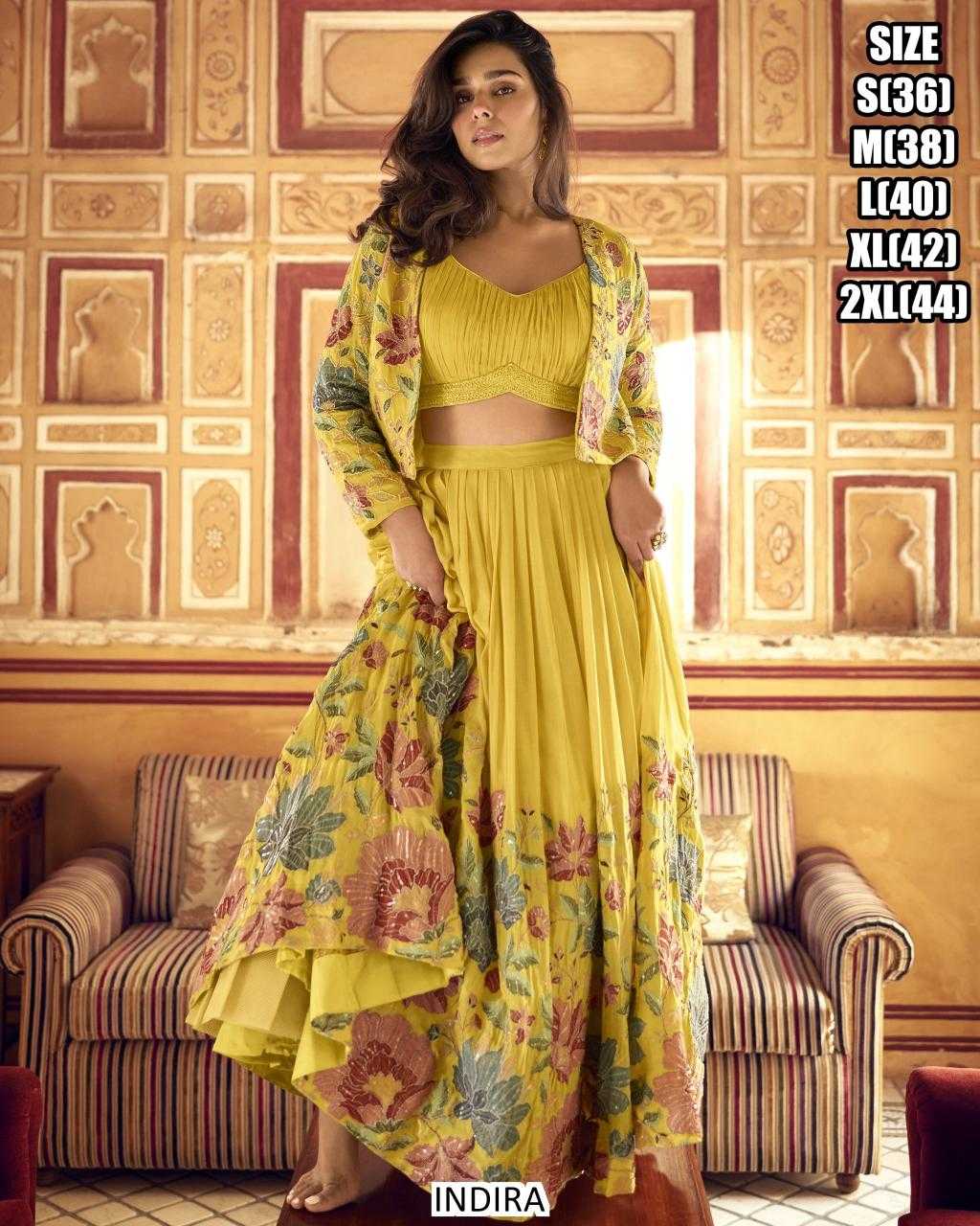 Ynf Chinon Silk RIN197 Indira A 3 Piece Suits & Dresses Wedding Collections Festive Collections Wholesale Party Wear Dresses Embroidered Dresses Silk Dresses Manufacturer
