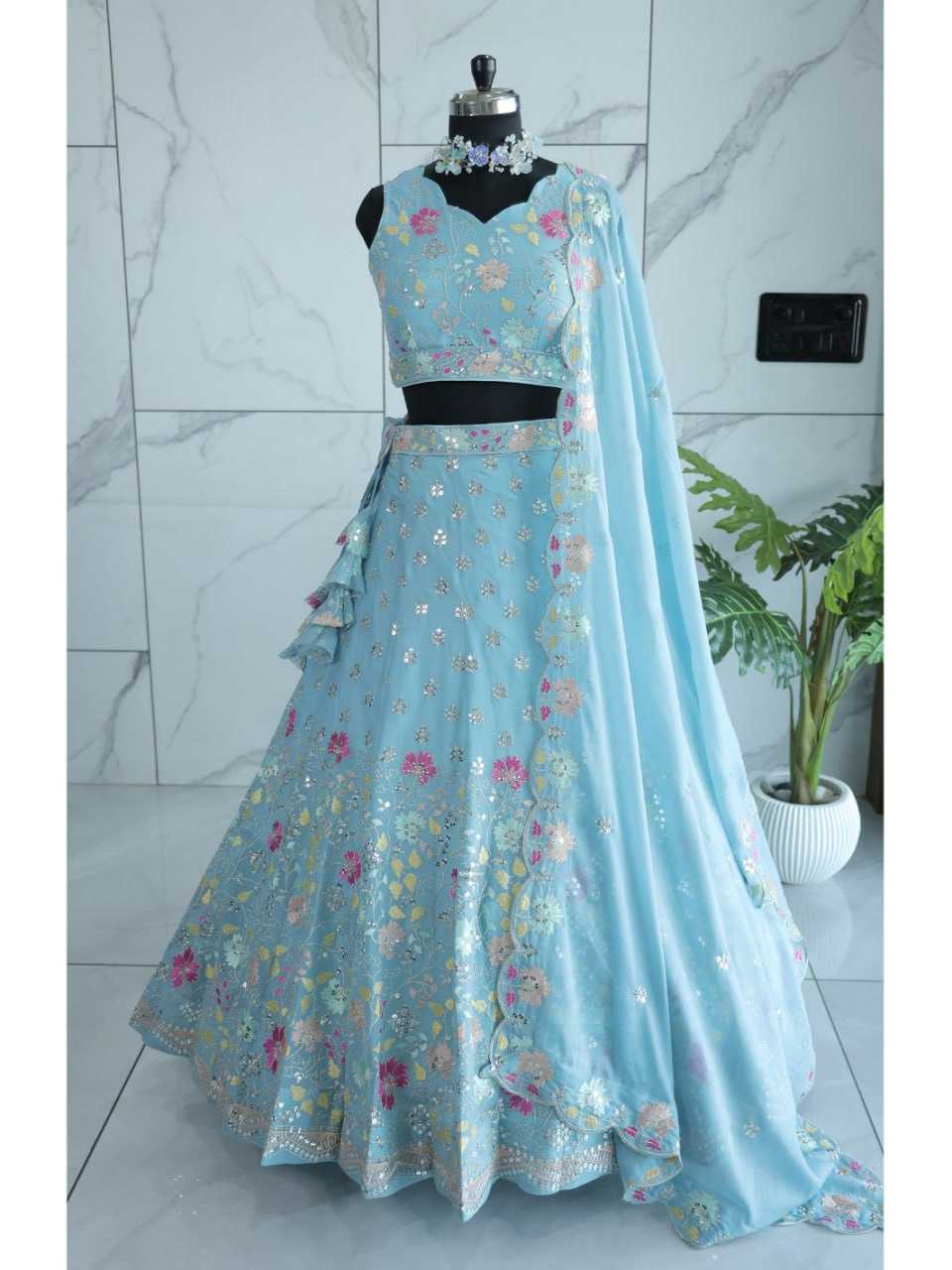 Ynf Faux Georgette RIN131 DZ-2267 Suits & Dresses Lehengas Festive Collections Wholesale Designer Lehenga Choli Georgette Lehenga Lehenga With Cancan Manufacturer