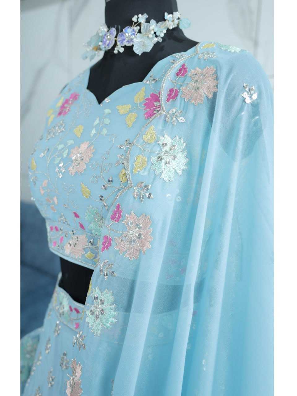 Ynf Faux Georgette RIN131 DZ-2267 Suits & Dresses Lehengas Festive Collections Wholesale Designer Lehenga Choli Georgette Lehenga Lehenga With Cancan Manufacturer