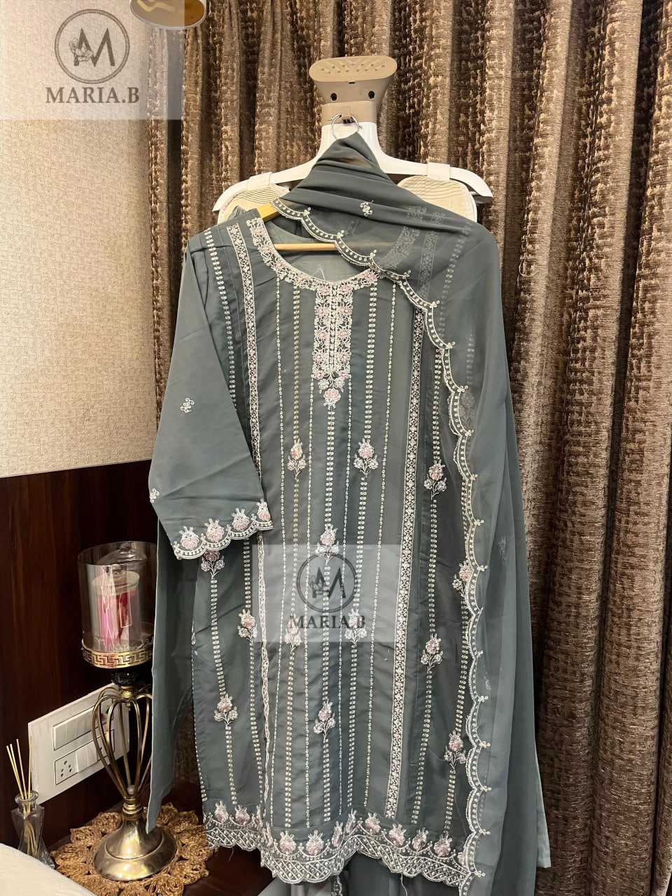 Ynf Faux Georgette RIN197 MARIA.B STITCH VOL-23 Suits & Dresses Islamic Clothing Festive Collections Wholesale Kashmiri Suits Embroidery Suits Georgette Suit Manufacturer
