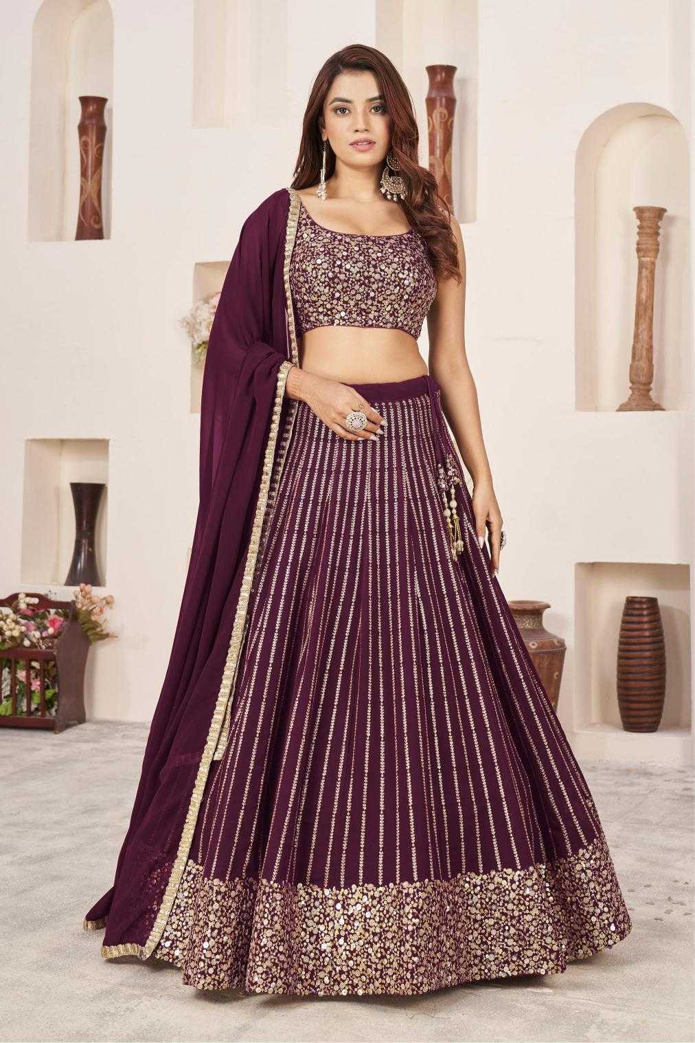 Ynf Georgette RIN197 Aanchal-1869 Lehengas Wedding Collections Festive Collections Wholesale Net Fancy Lehenga Georgette Lehenga Heavy Lehenga Manufacturer