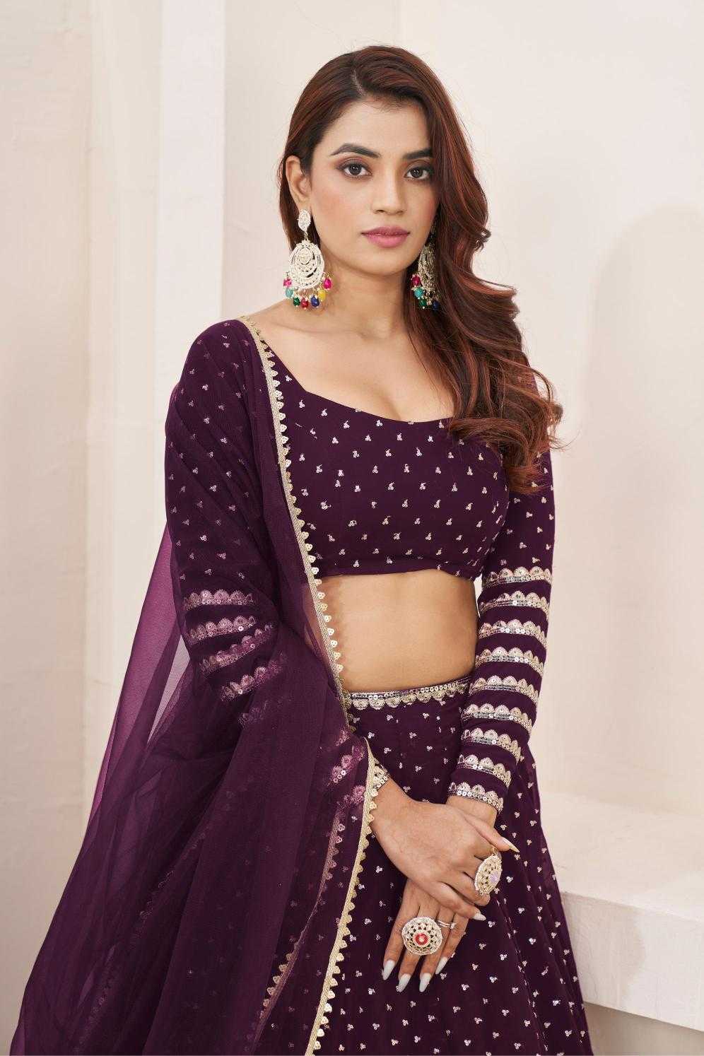 Ynf Georgette RIN197 Aanchal-1869 Lehengas Wedding Collections Festive Collections Wholesale Net Fancy Lehenga Georgette Lehenga Heavy Lehenga Manufacturer